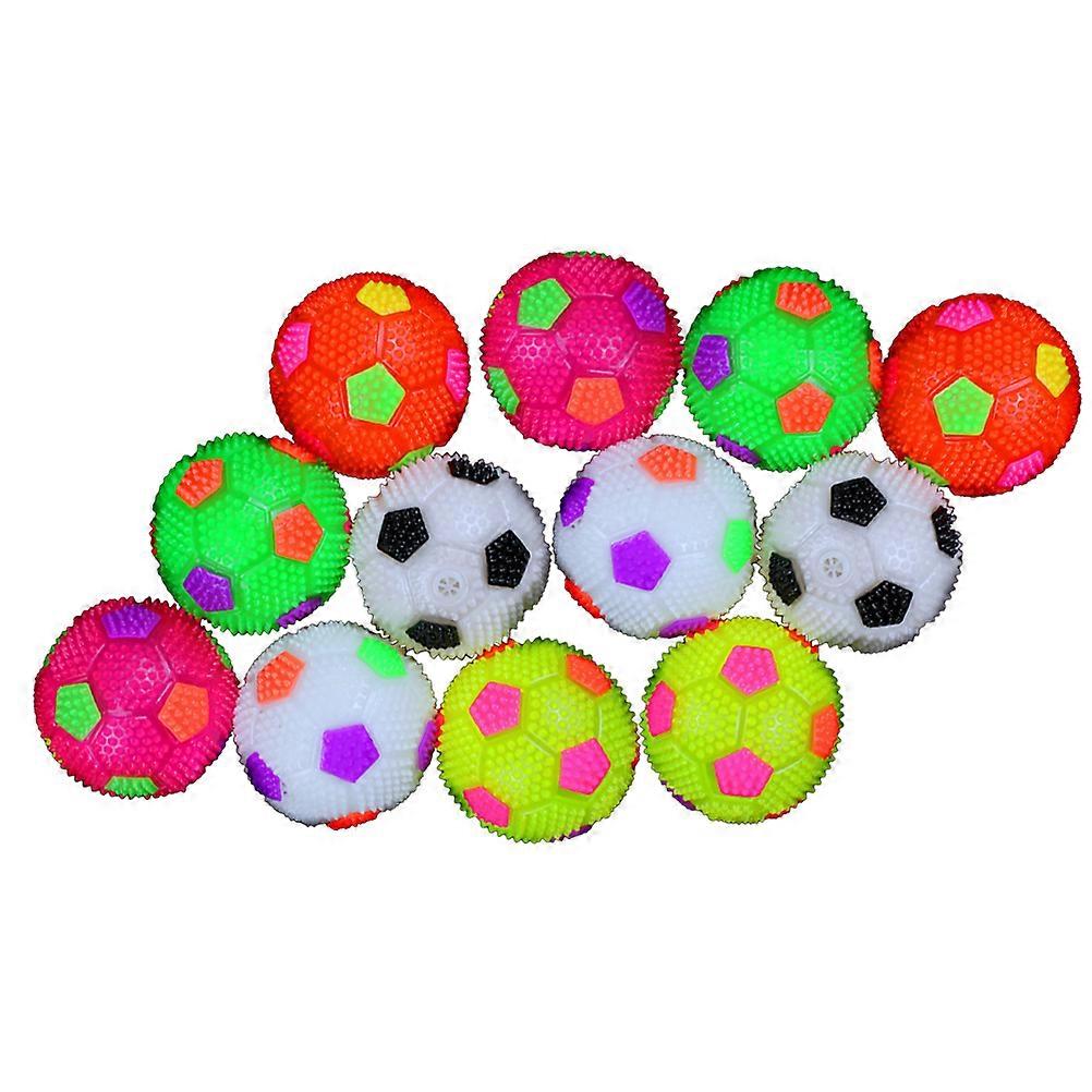 Squeaky Ball for Playing Use 12Pcs Plastic Luminous Toy Balls