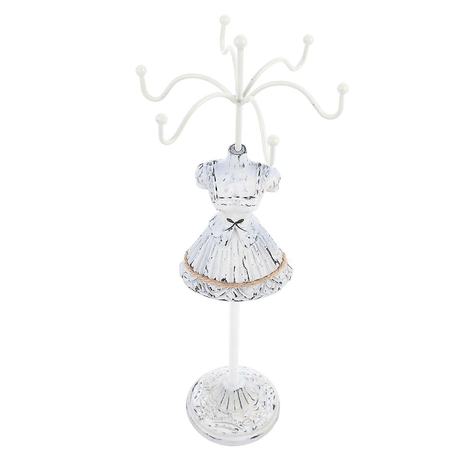 Practical Jewelry Display Holder Earring Stand for Storage Use 2Pcs Ivory