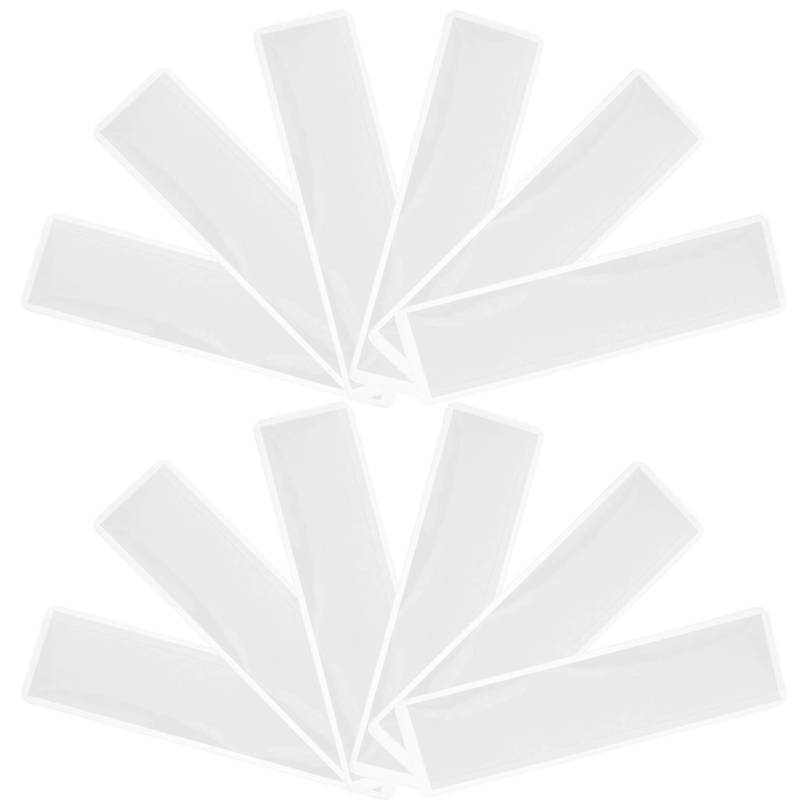 Adhesive Index Card Pockets for Organizing 4Sets Transparent Label Holders