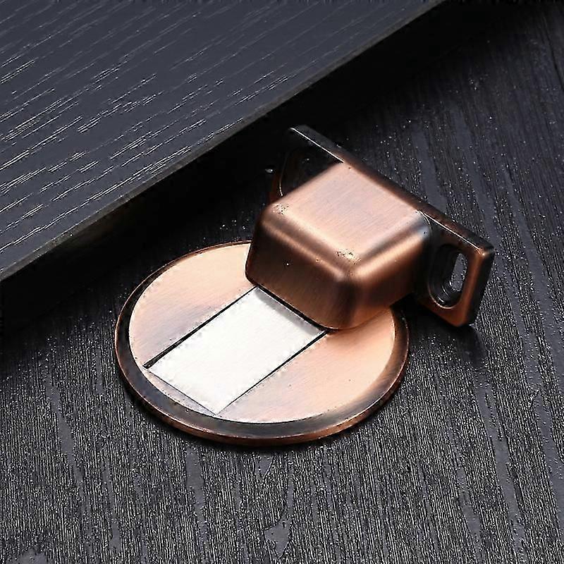 Zinc Alloy Non-Perforated Suction Silent Strong Magnetic Door Stopper Red Ancient