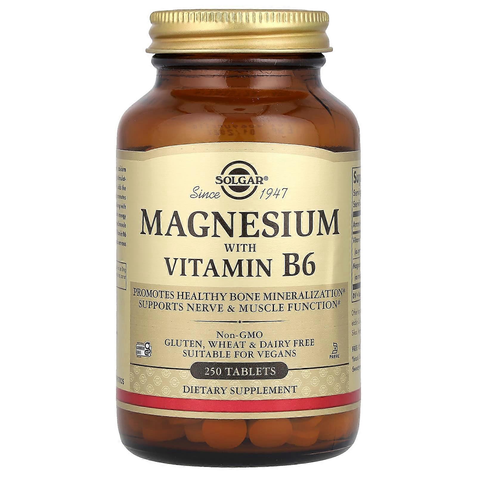 Magnesium with Vitamin B6, 250 Tablets