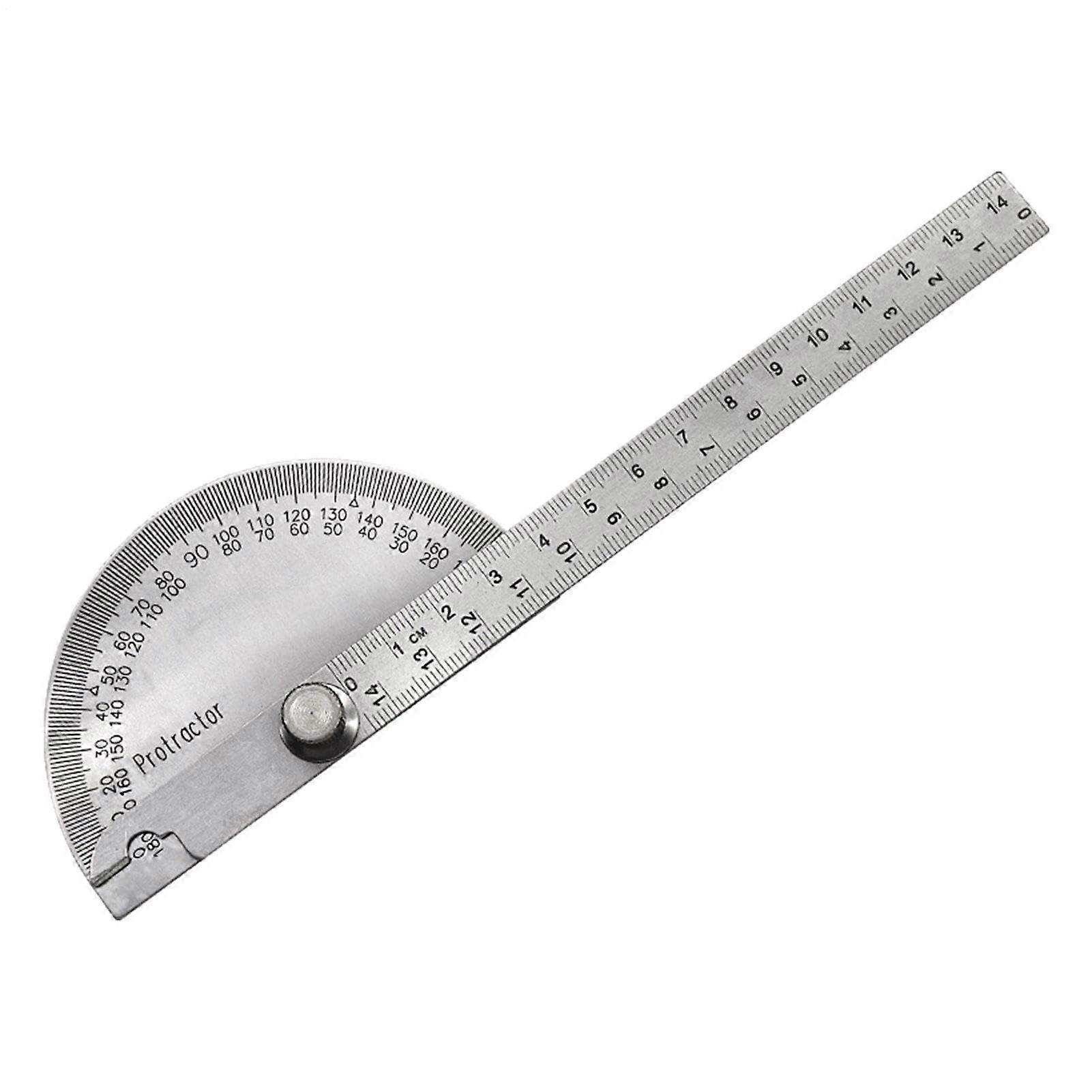 Protractor For Woodworking 180Degree Angle Ruler Finder 14cm Solid Measure Tool For Construction Drawing Geometry Math