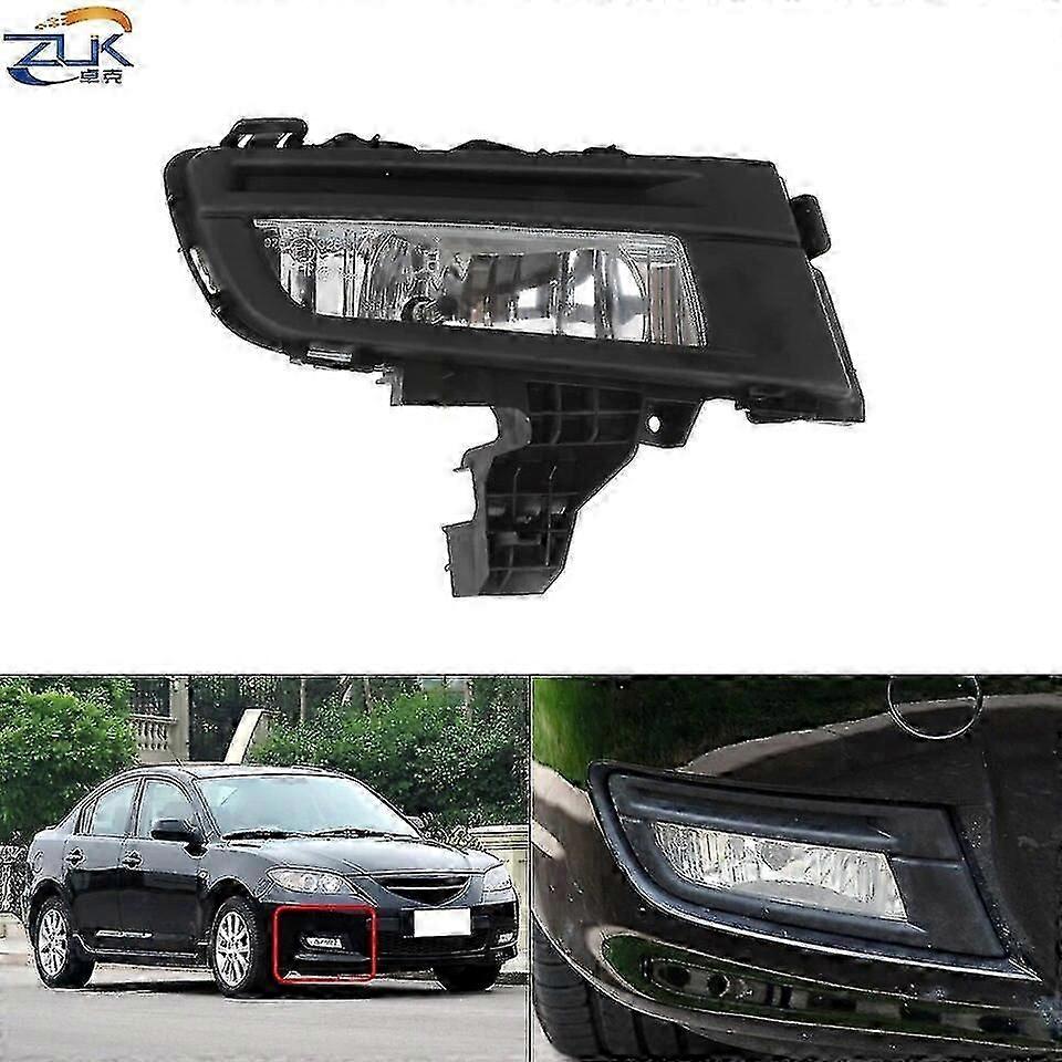 Car Front Bumper Fog Light Fog Lamp Daytime Running Driving Anti-Fog Light For Mazda 3 M3 2007 2008 2009 Foglights 12V 51W