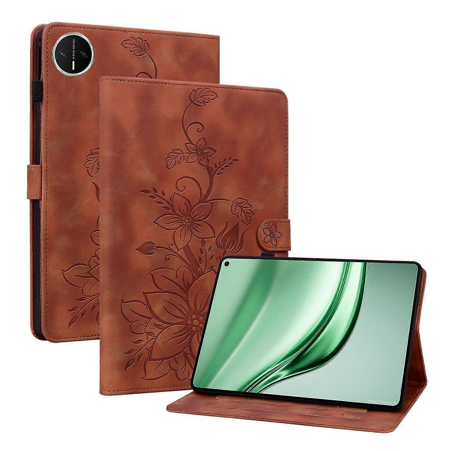 リリーエンボスレザータブレットケース