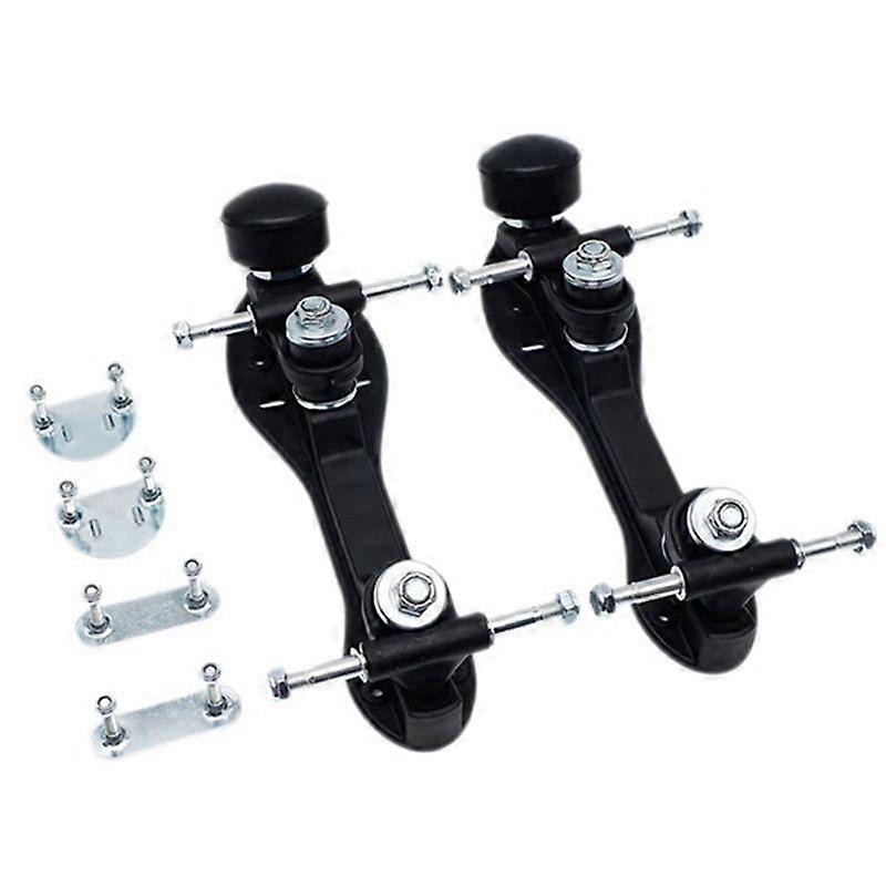 Roller Skate Base Four-Wheel Two-Row Bracket Skateboard Bottom Black