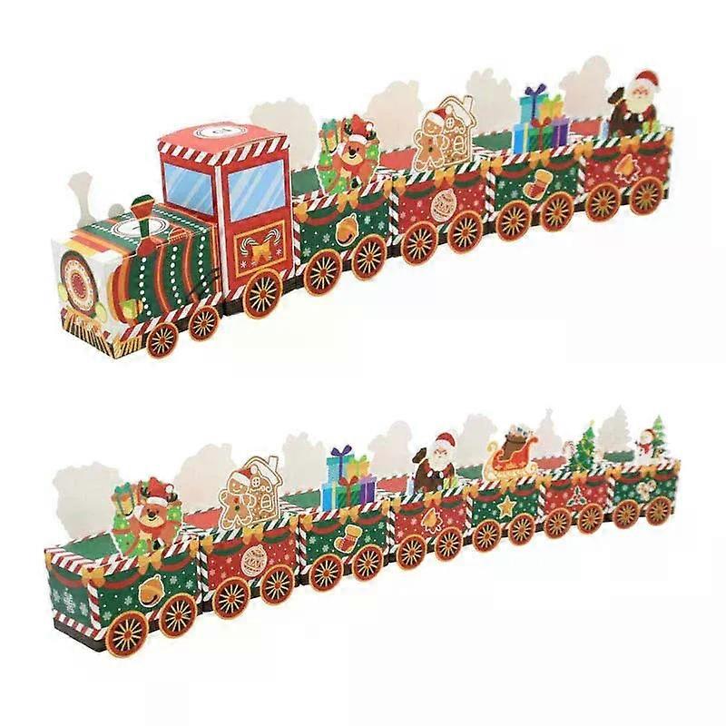 Christmas Train Packaging Box Advent Calendar 2025 Kids Countdown Gift Candy Folding Decoration Container Blind Box Mood Props
