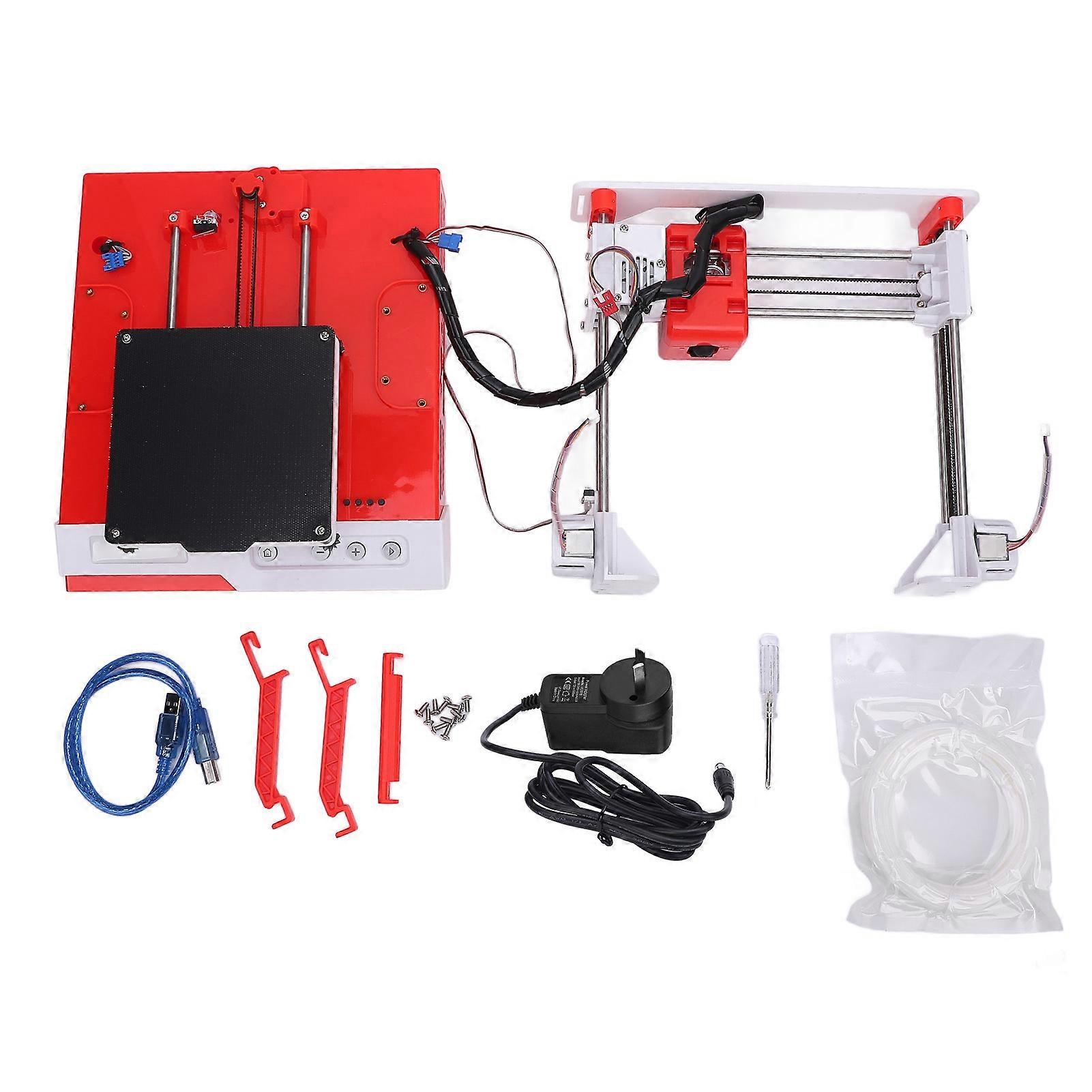 3D Printer for Beginners High Speed PLA Filament Machine 100x100mm AU Plug Orange White