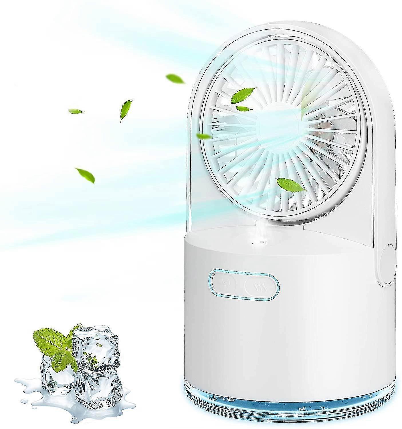 Mini Fan, Portable Desktop Fan 3 Speeds And 2 Spray Patterns
