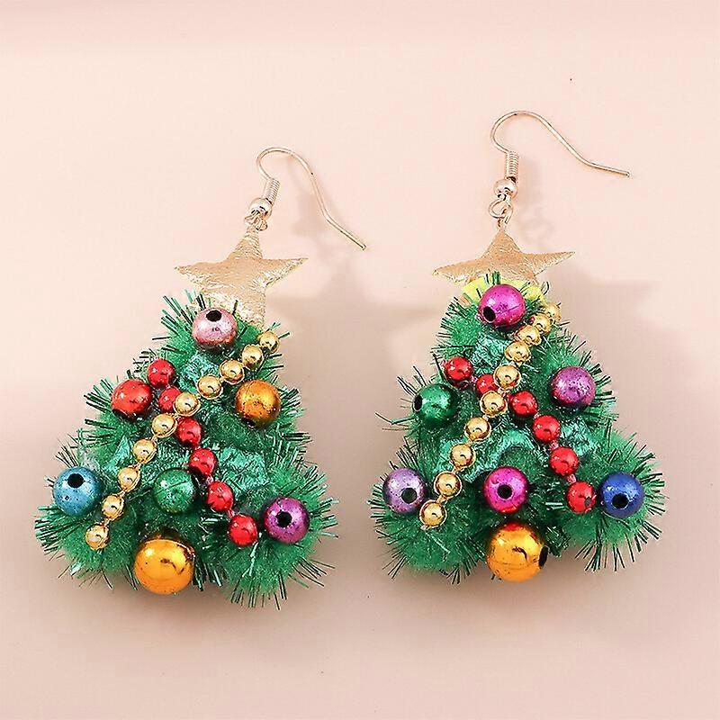 Christmas Tree Santa Claus Hook Earrings Drop Dangle Women Jewelry Xmas Gifts