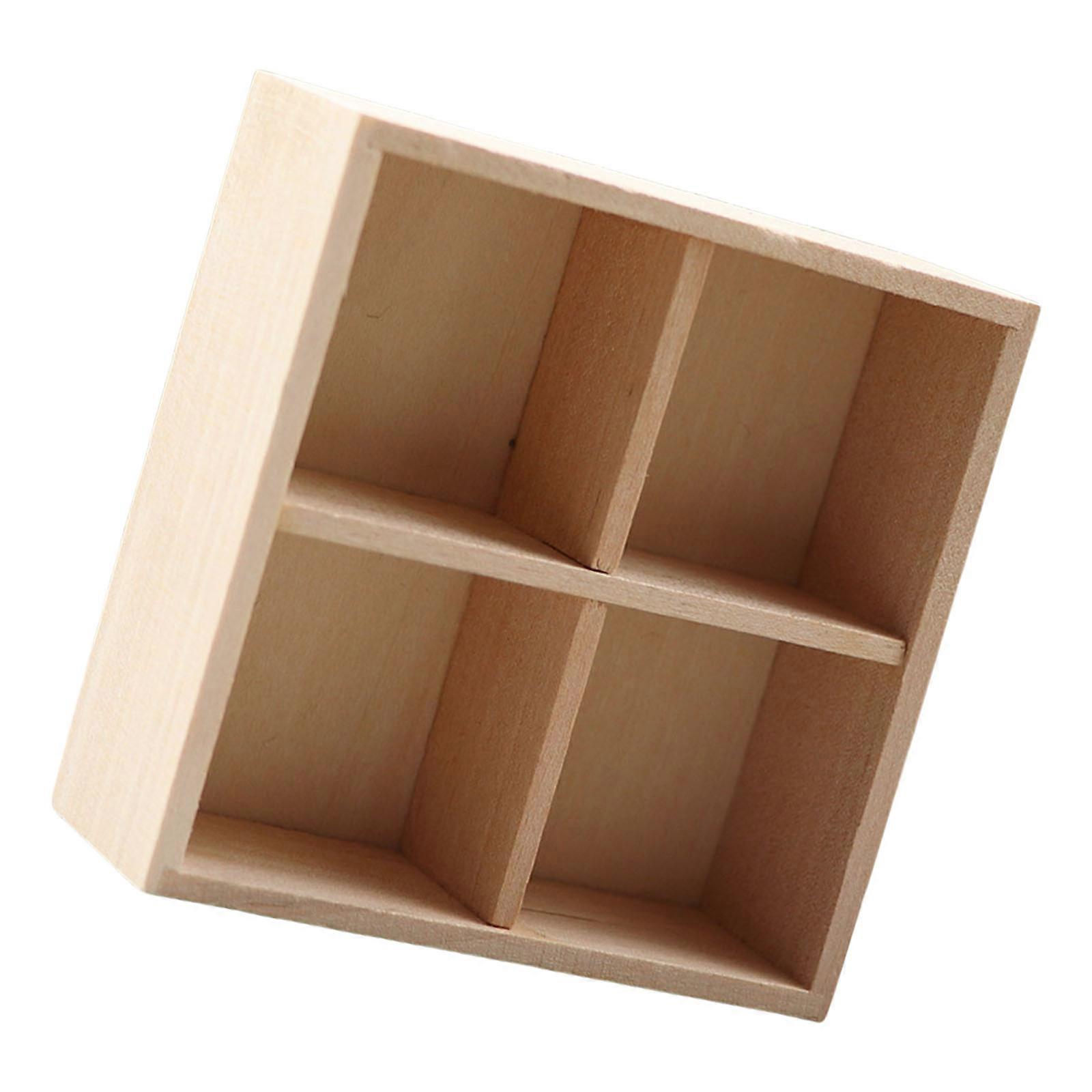 Display Shelf Miniature Display for 1:12 Scale Dollhouses, Perfect for Role Play and Display Realistic Wood Furniture Multicolor