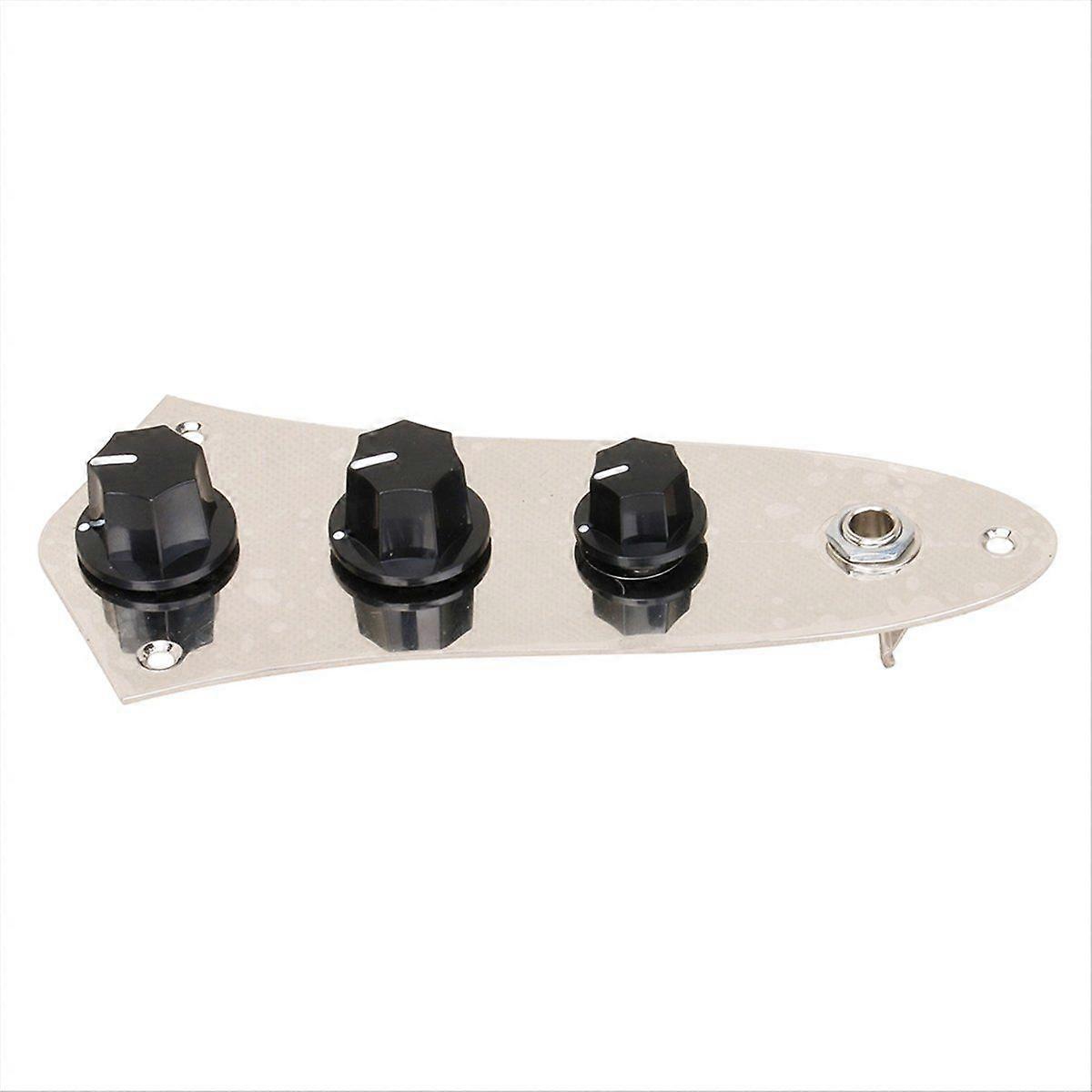 Basgitarr Kontrollplatta Wired Harness Switch Knobs för 4-strängad bas Reservdelar