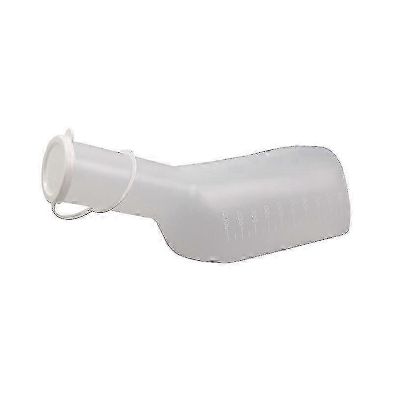 Male Urine Bottle - 1 Litre / 1000ml Plastic Travel Bottles with Clear Measuring Lines for Easy Reading