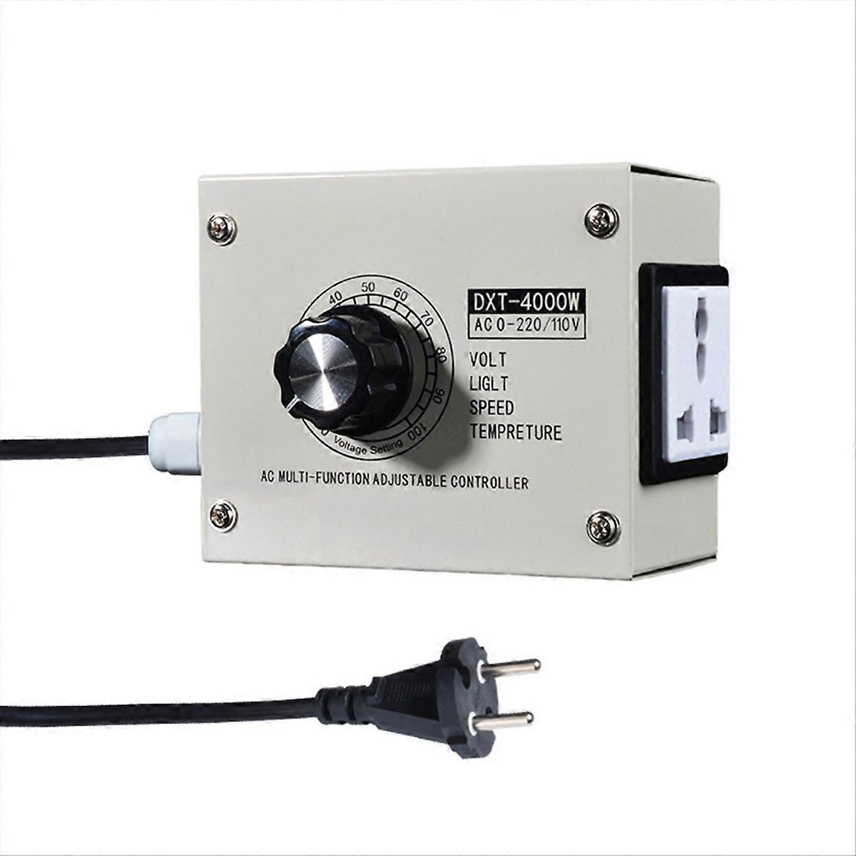 Adjustable Voltage Regulator 4000W SCR Adjustable Dimmer Speed Temperature Stepless Variable Speed B
