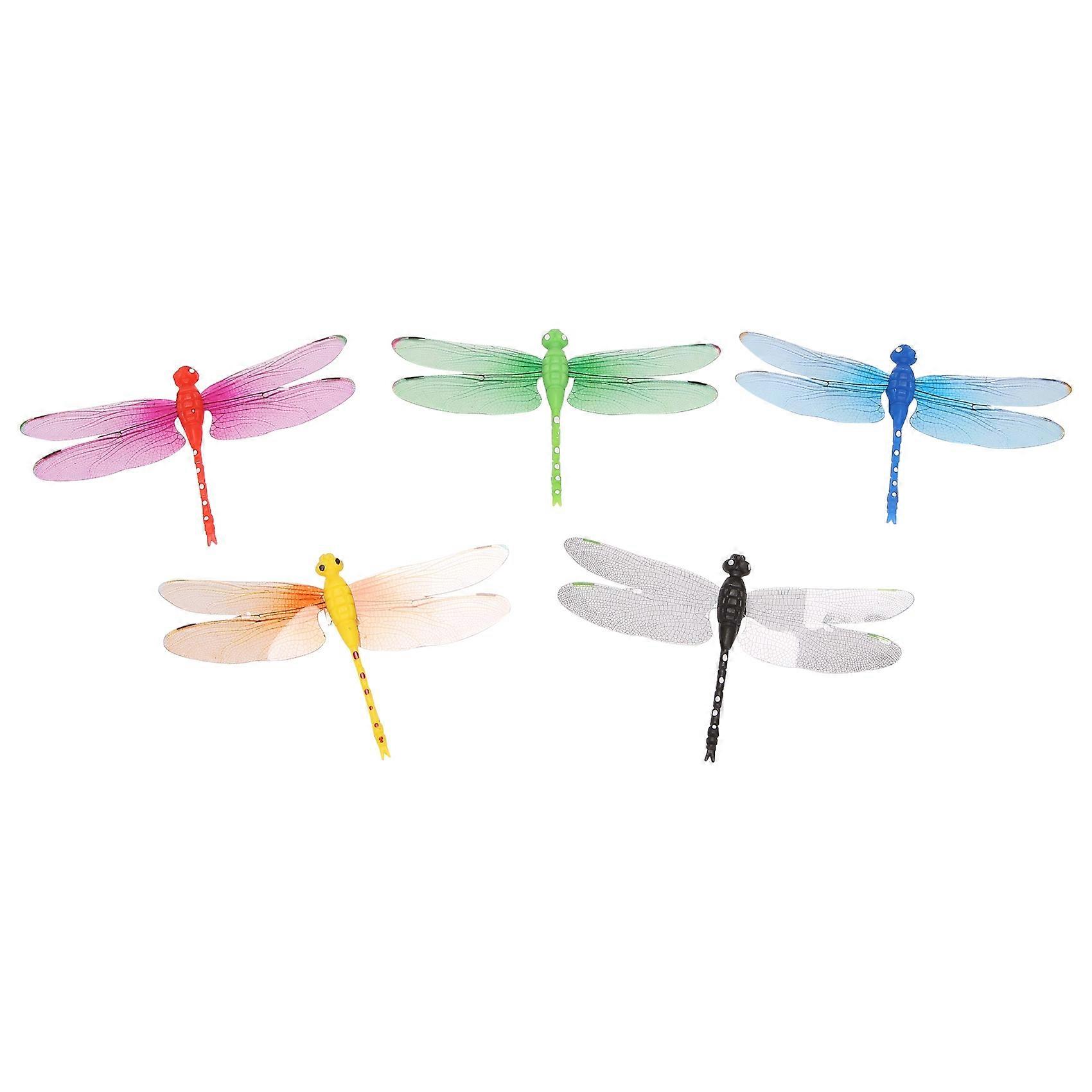 5pcs 8cm 3D Artificial Dragonflies Fridge Magnet Decoration