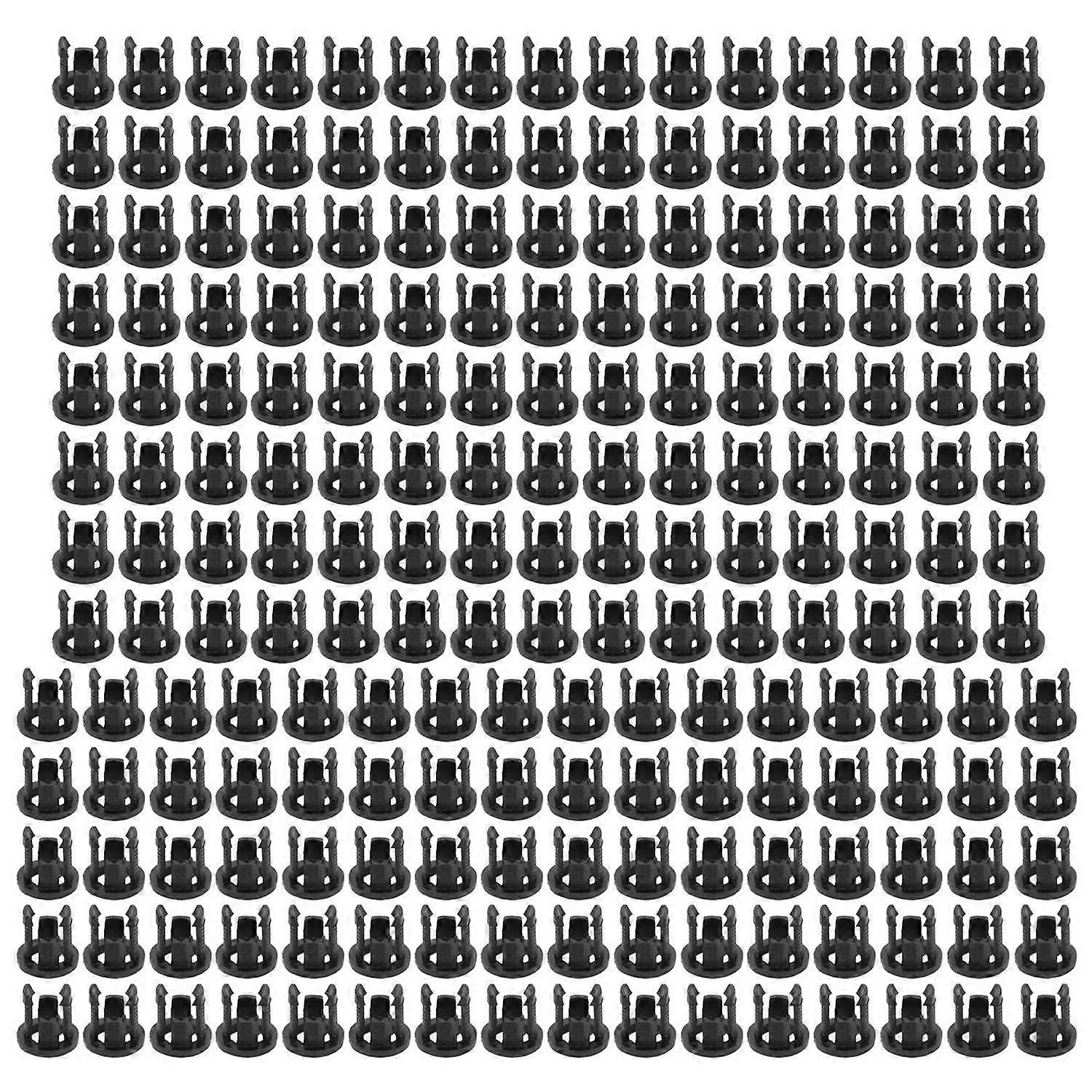200Pcs Plastic LED Holder Light Mounting Holders Bulb Diode Base Clip Panel Socket 5mm Black