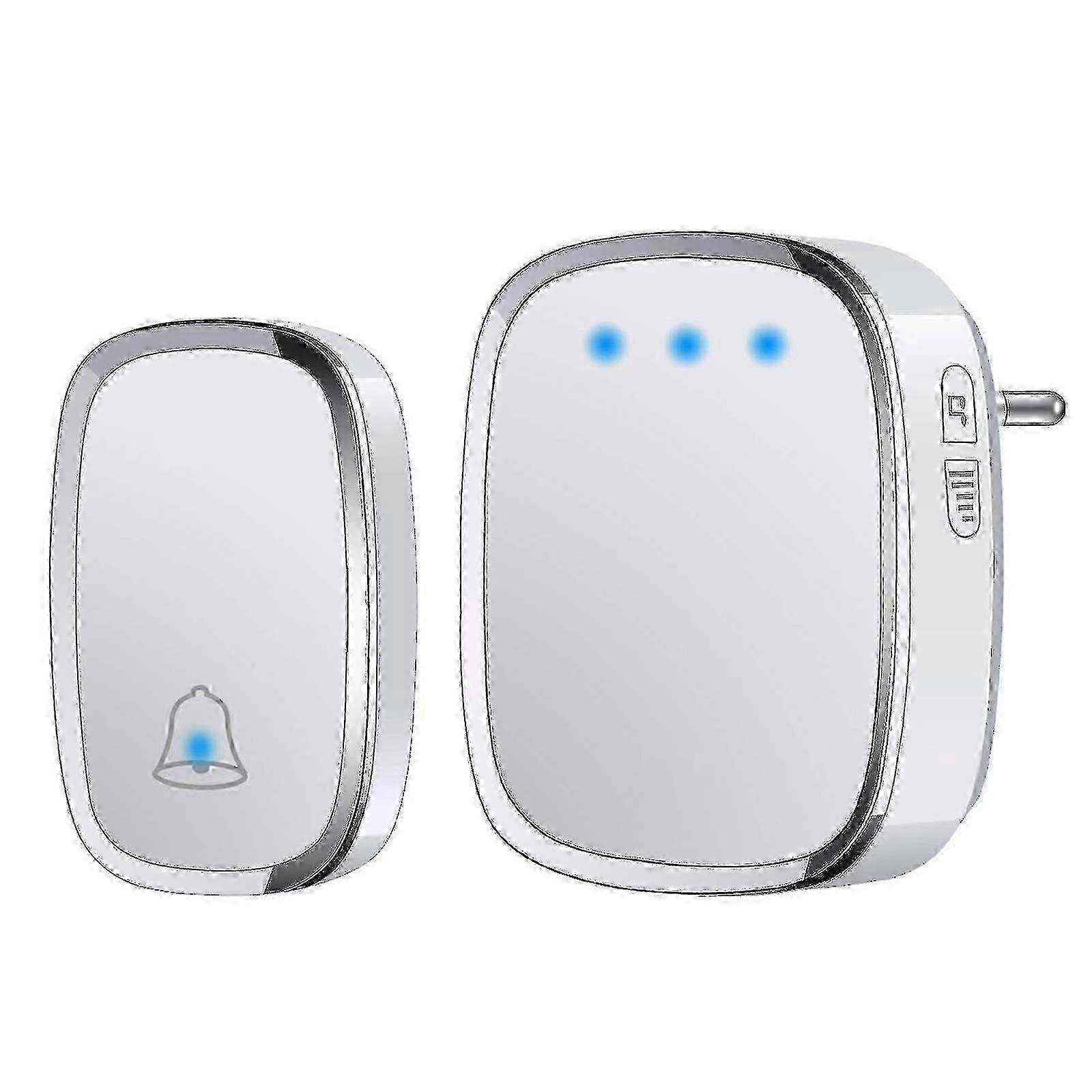 Outdoor Wireless Doorbell, Doorbell, Chime Kit With Led Flash, 1 Transmitter And 1 Receiver