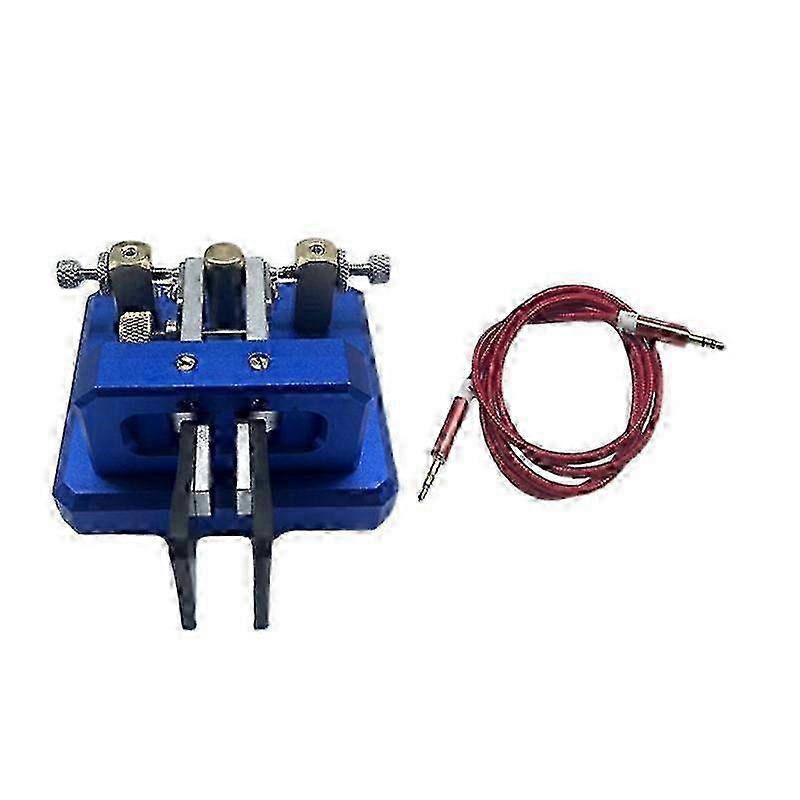 Automatic Morse Dual-Paddle Telegraph Key CW Key Blue