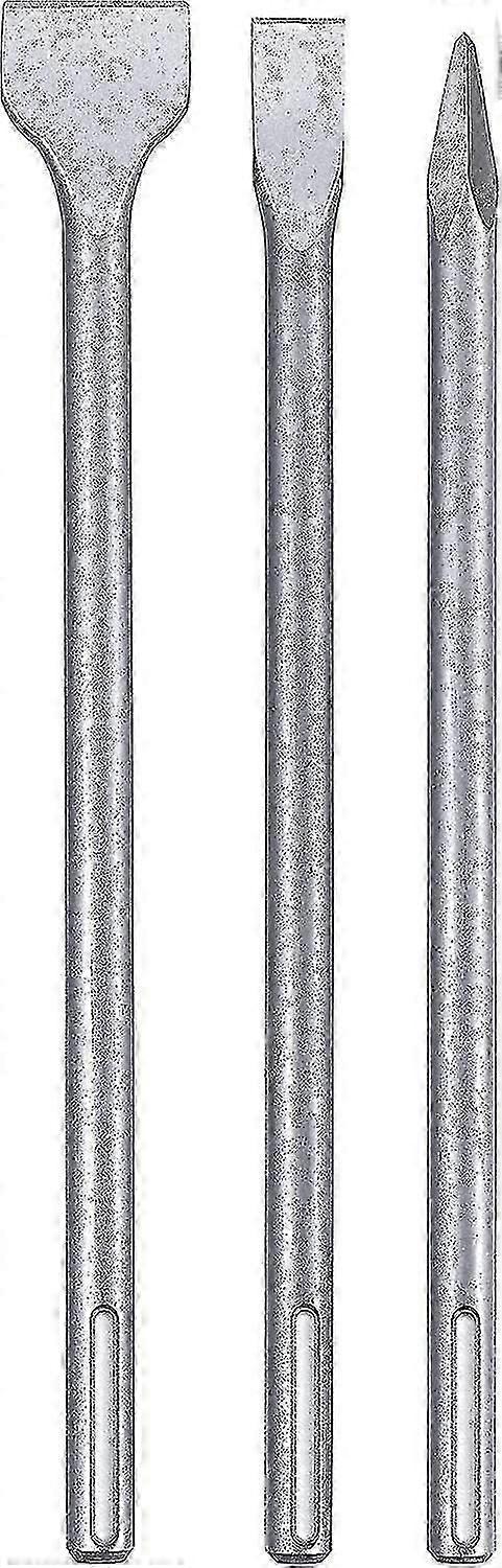 Set Of 3 Chisels For Sds-max Chuck Drills (3 Pieces, For All Sds-max Chuck Drills, With 2 Flat Chisels And 1 Punch)