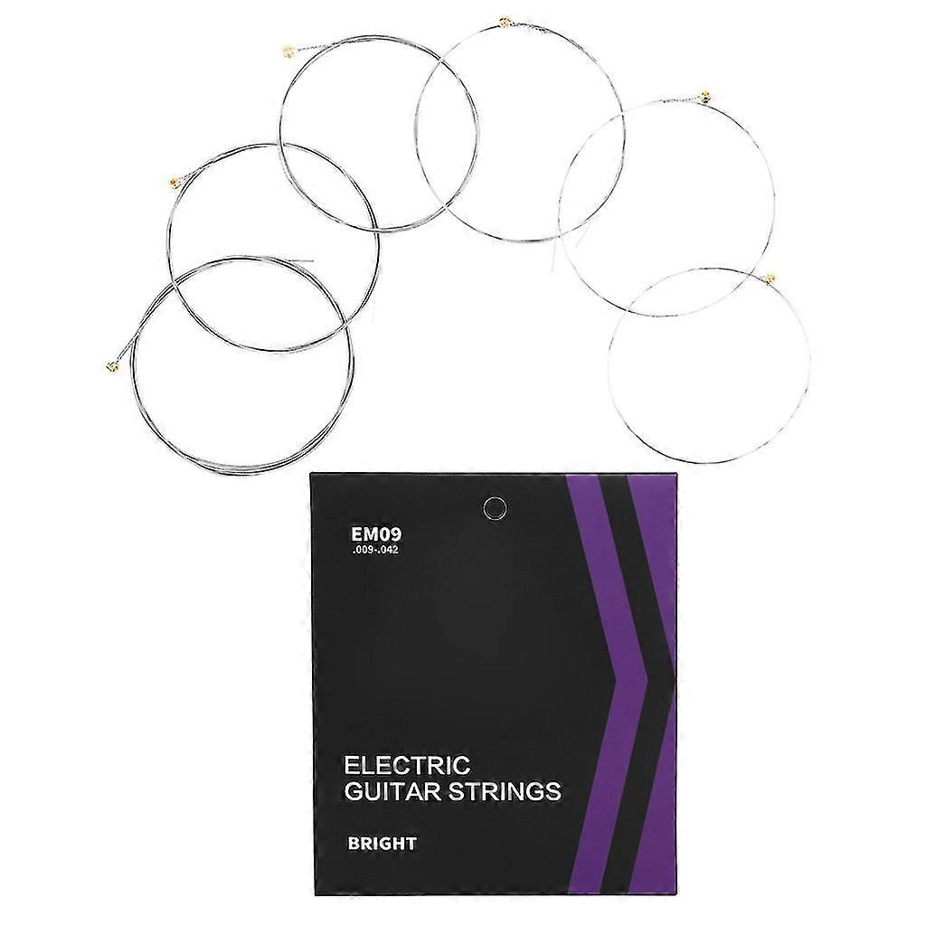 6Pcs Electric Guitar Strings Brilliant Sound Quality Strings .009-.042