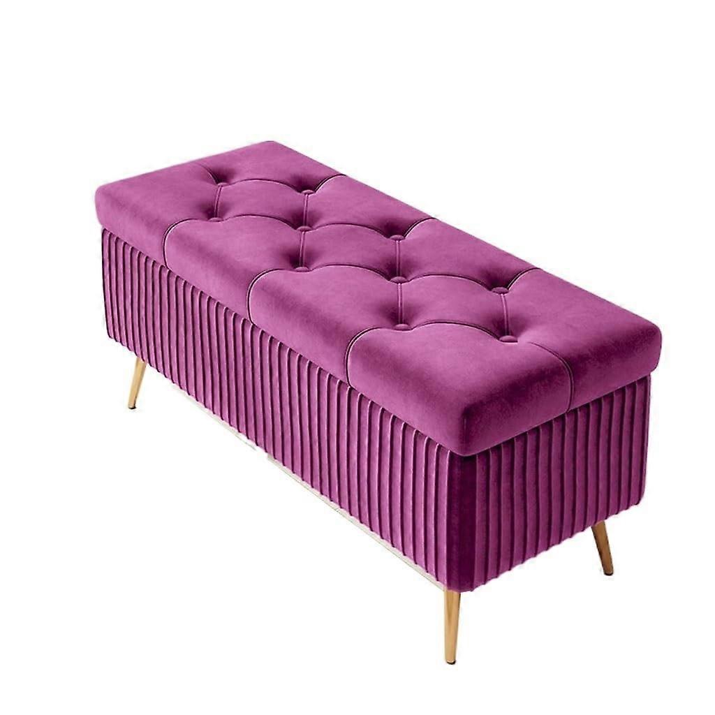 Storage Ottoman with Flip Lid Compartment for Living Room Seating and Hidden Organization (D)