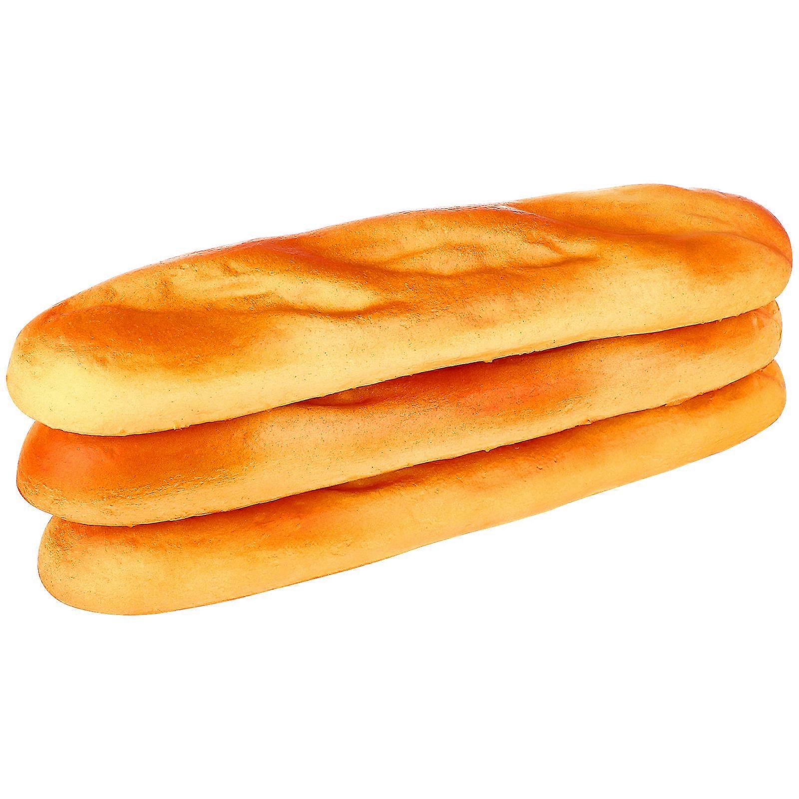 Creative Long Bread PU Artificial Food Props for Photo 3Pcs Set