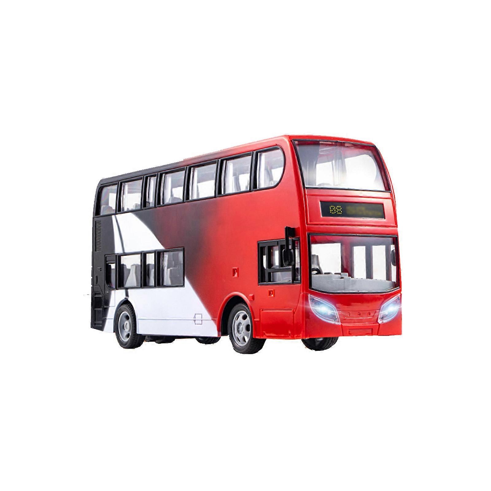 Rc Double Decker Bus Remote Control Bus Girls Boys TOUR BUS （RED）