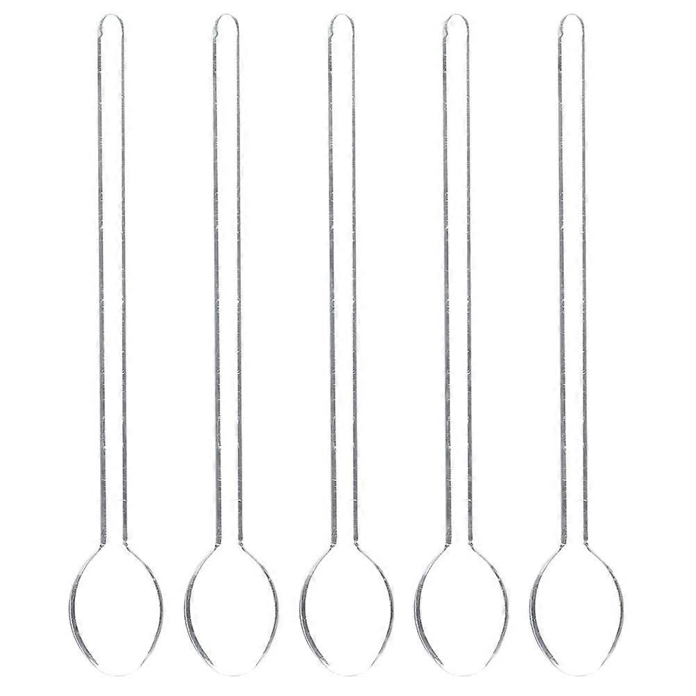 Glass Coffee Spoon Mixing Durable Long Handle 5Pcs Set