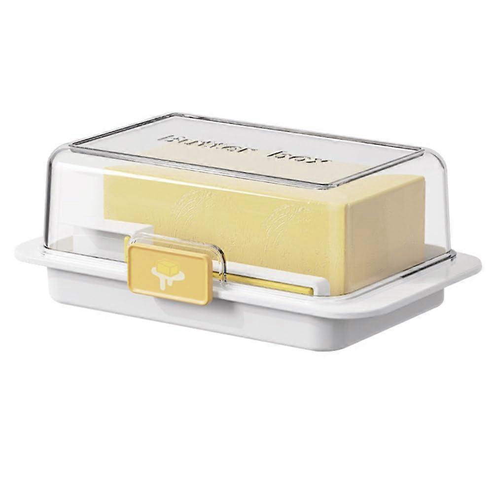 Butter Dish Airtight Seal with Transparent Lid, Large Capacity Butter Keeper and Measuring Spoon for Kitchen