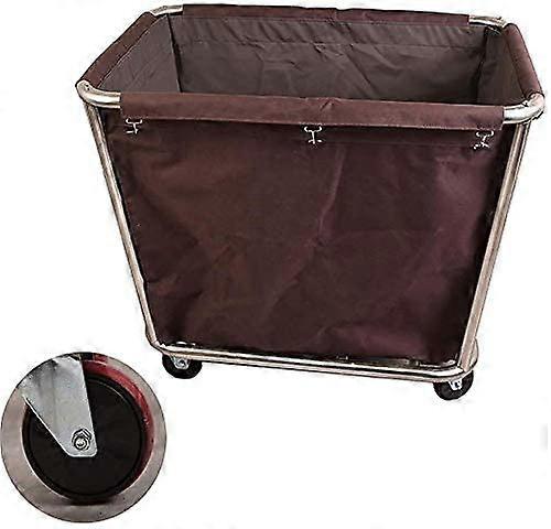 Rolling Laundry Cart with Silent Wheels, Removable Bag Storage Trolley for Home Hotel Dorm