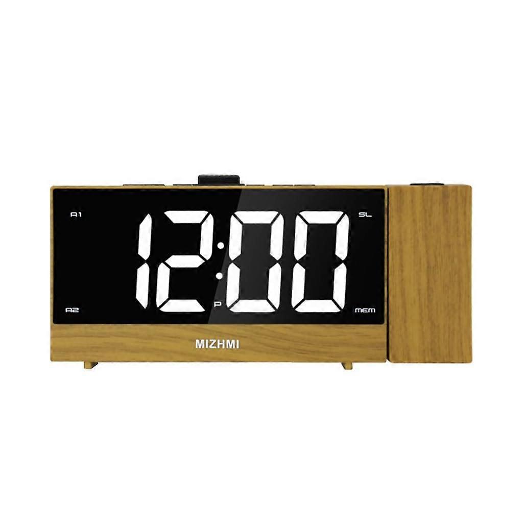 Projection Alarm Clock with FM Radio, Dual Alarm, LED Display and Temperature for Bedroom