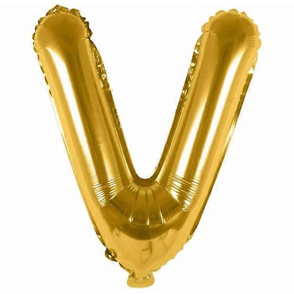 Letter balloon Gold 80cm Large V