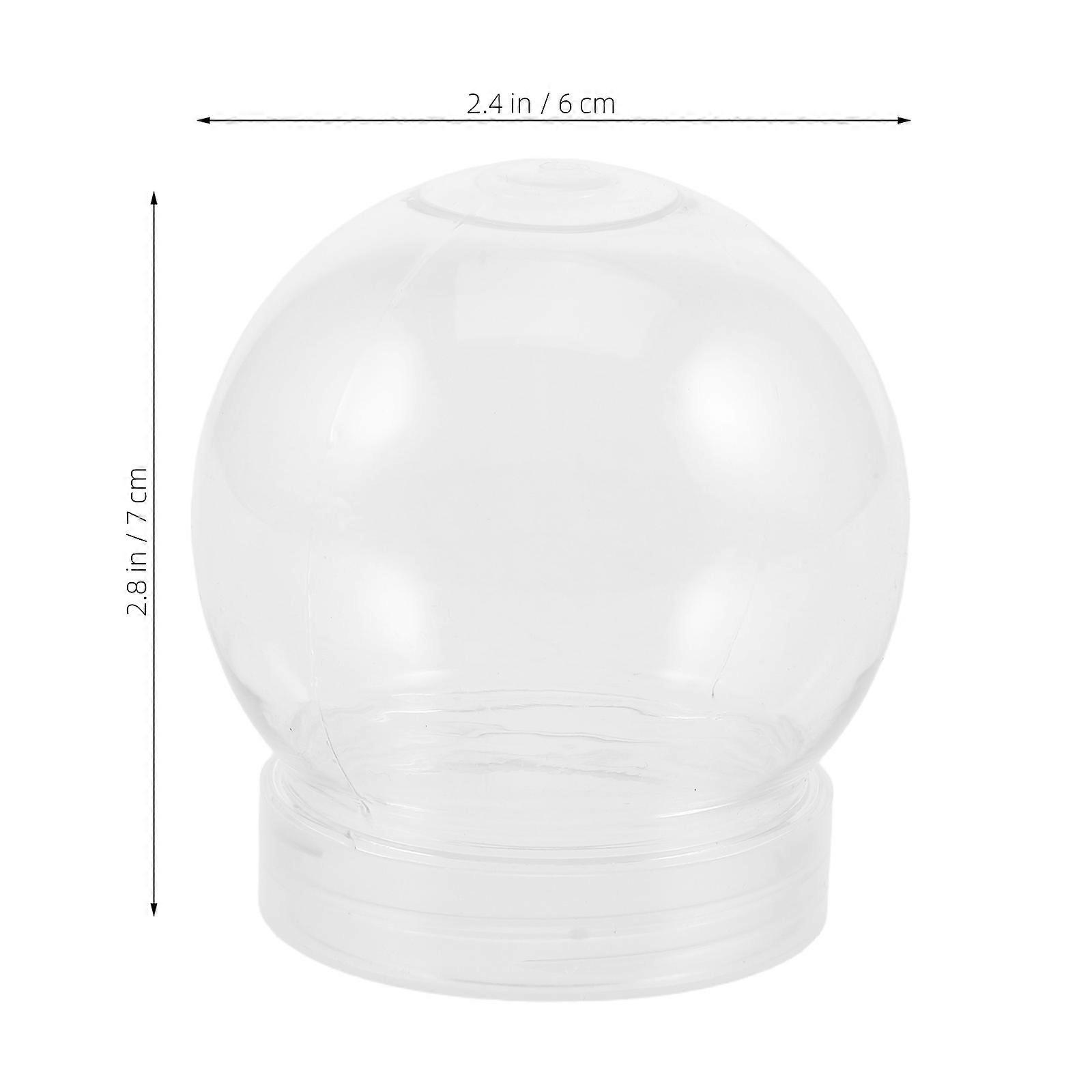 15pcs Clear Water Globes with Screw Off Cap Empty Snow Globe Making Props