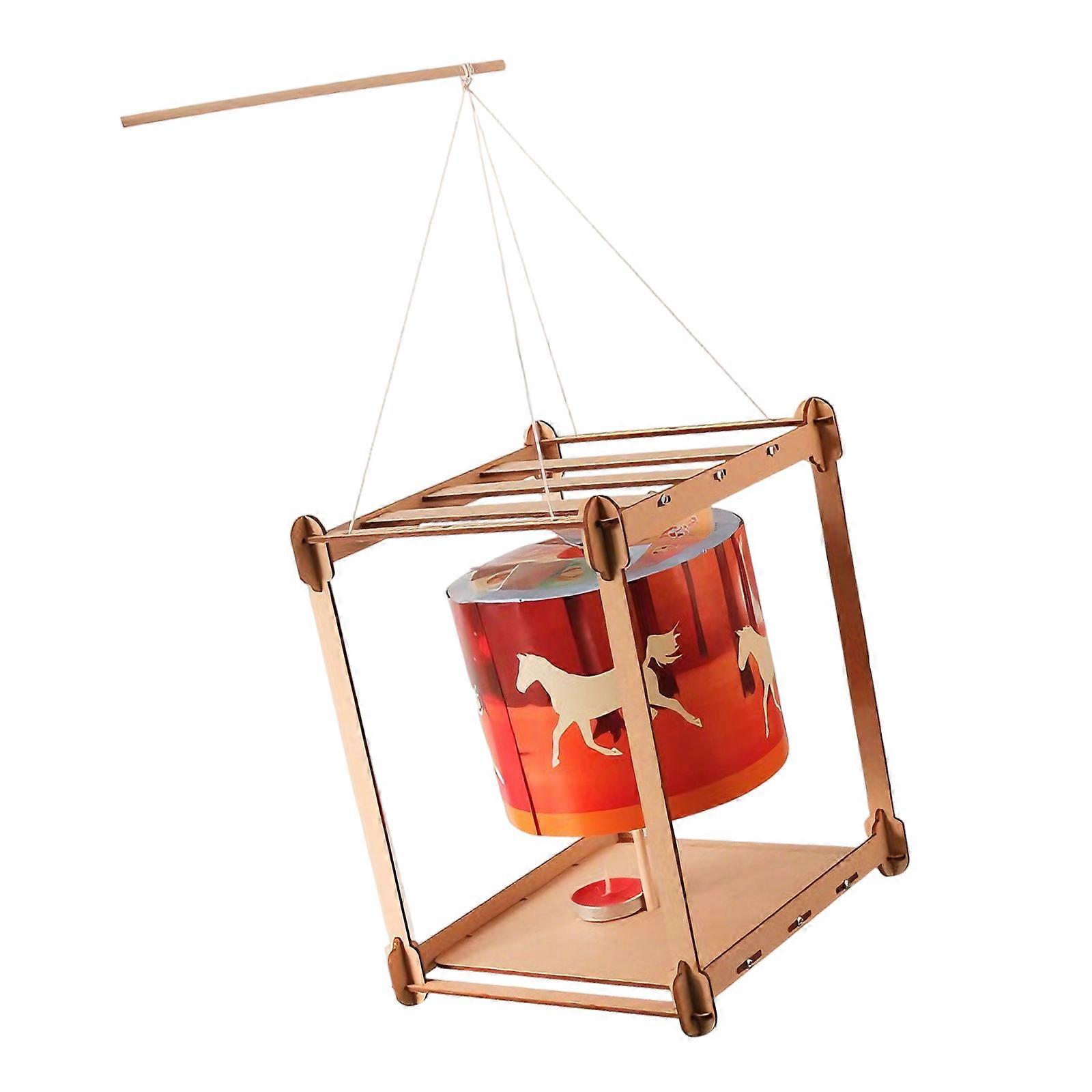 Versatile Learning Tool For Physics Sciences Wooden DIY Zoetrope Assembly Set Experiments At Home Or School Educational Multicolor