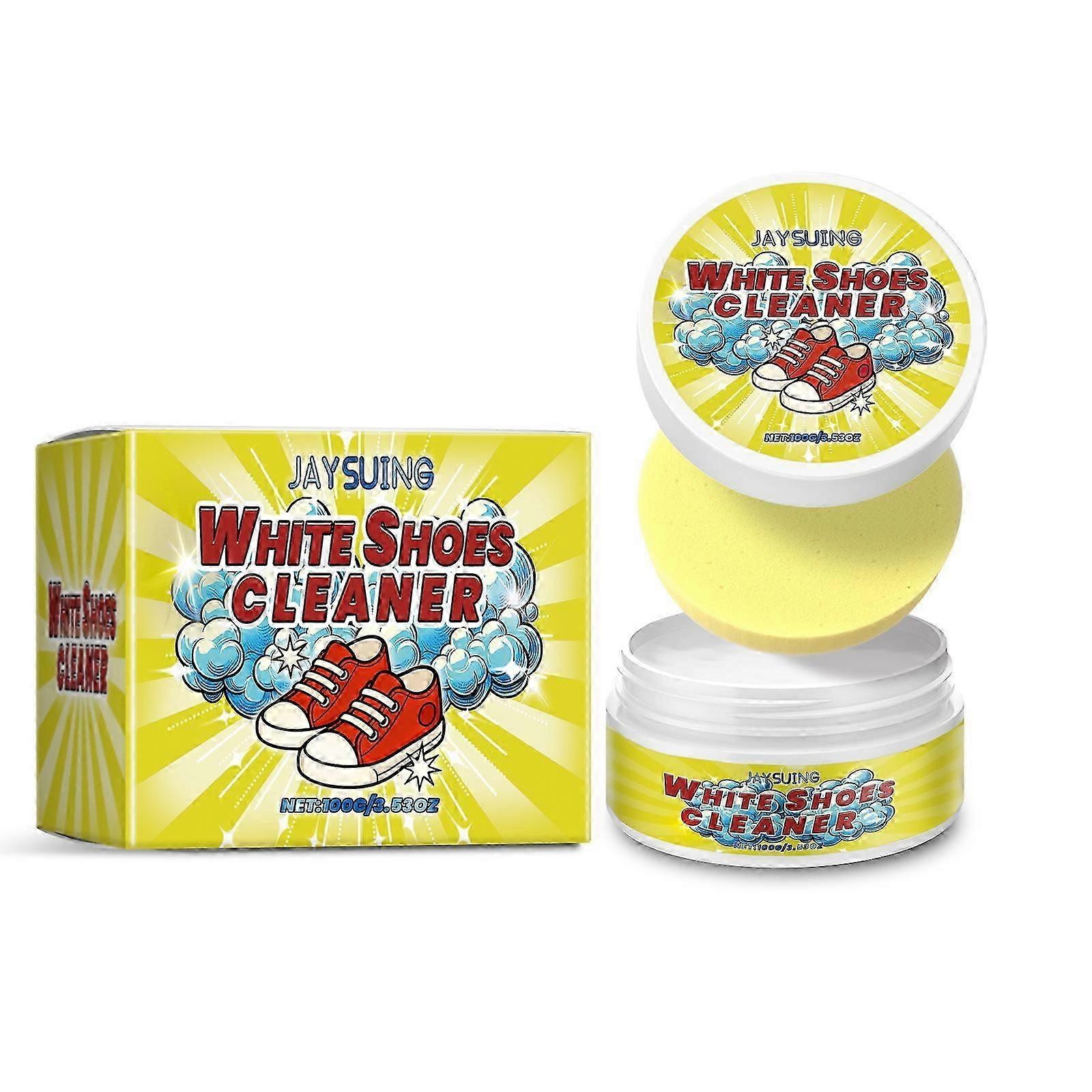 Crème Nettoyante Universelle pour Chaussures - Décontamination Douce pour Cuir & Chaussures Blanches, 100g