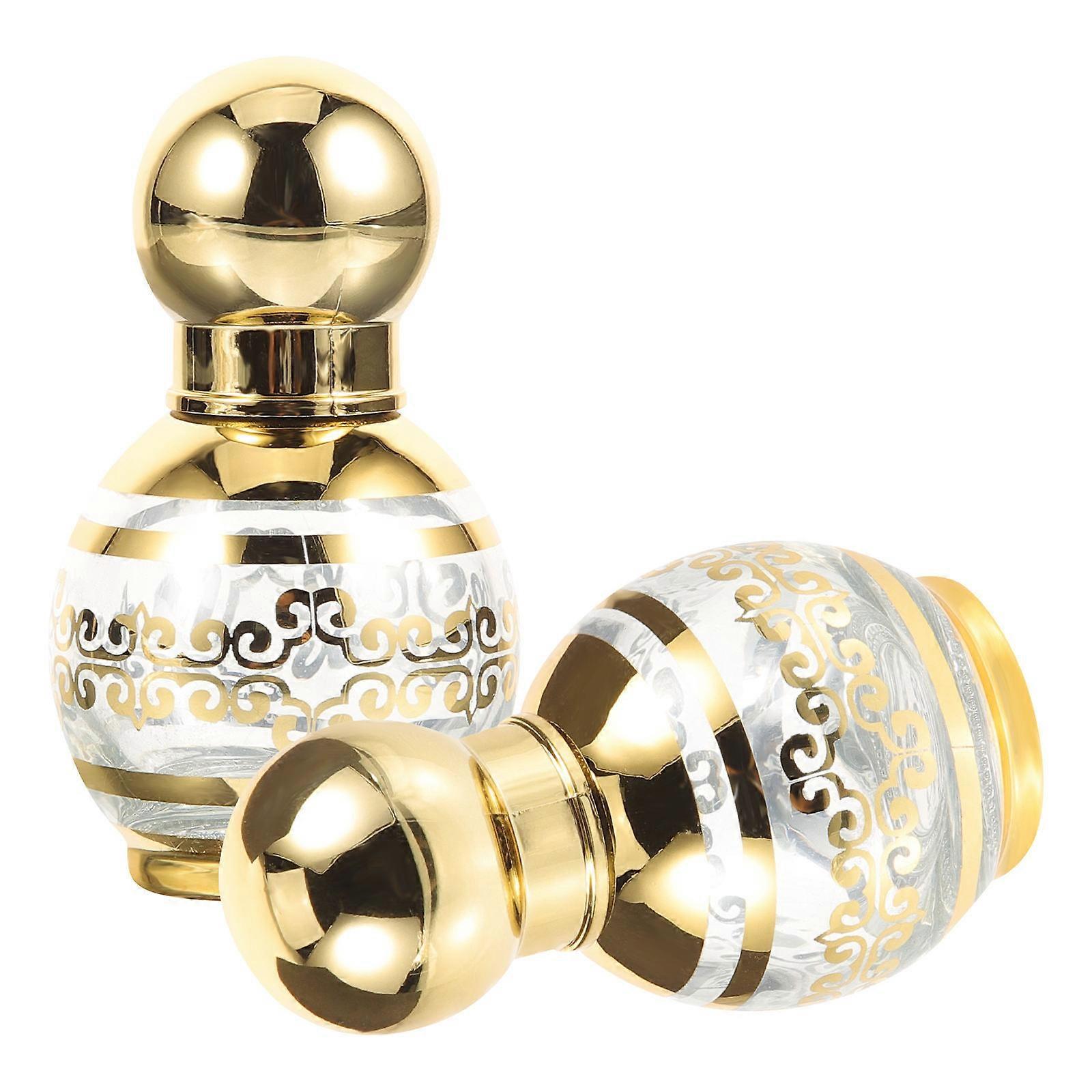 Glass Perfume Bottles Refillable Roller for Perfume 2Pcs