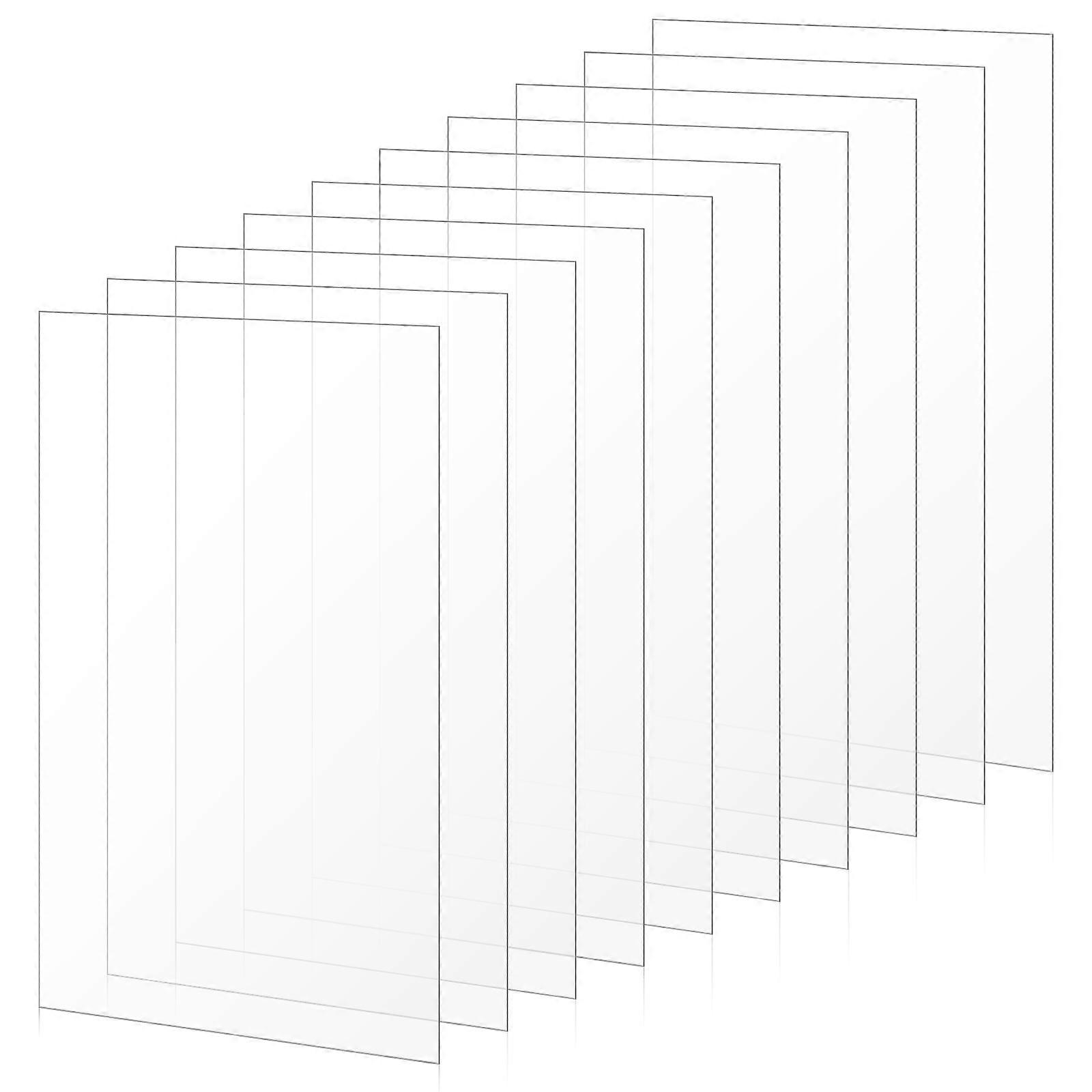 Transparent Plastic Board For Signage Painting Supplies Display Materials Rectangular Shape 10Pack