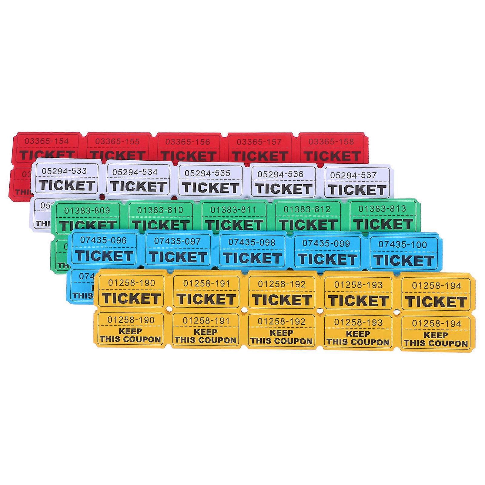 Fargerike lodd, papirbilletter til 500 par premier