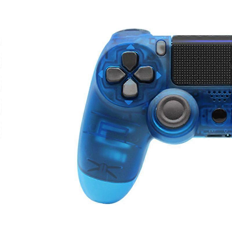 Wireless Game Controller PC Bluetooth Gamepad with 6-Axis Gyroscope and Dual Vibration for PlayStation 4/Slim/Pro/PS3 Console Computers-Transparent Bl