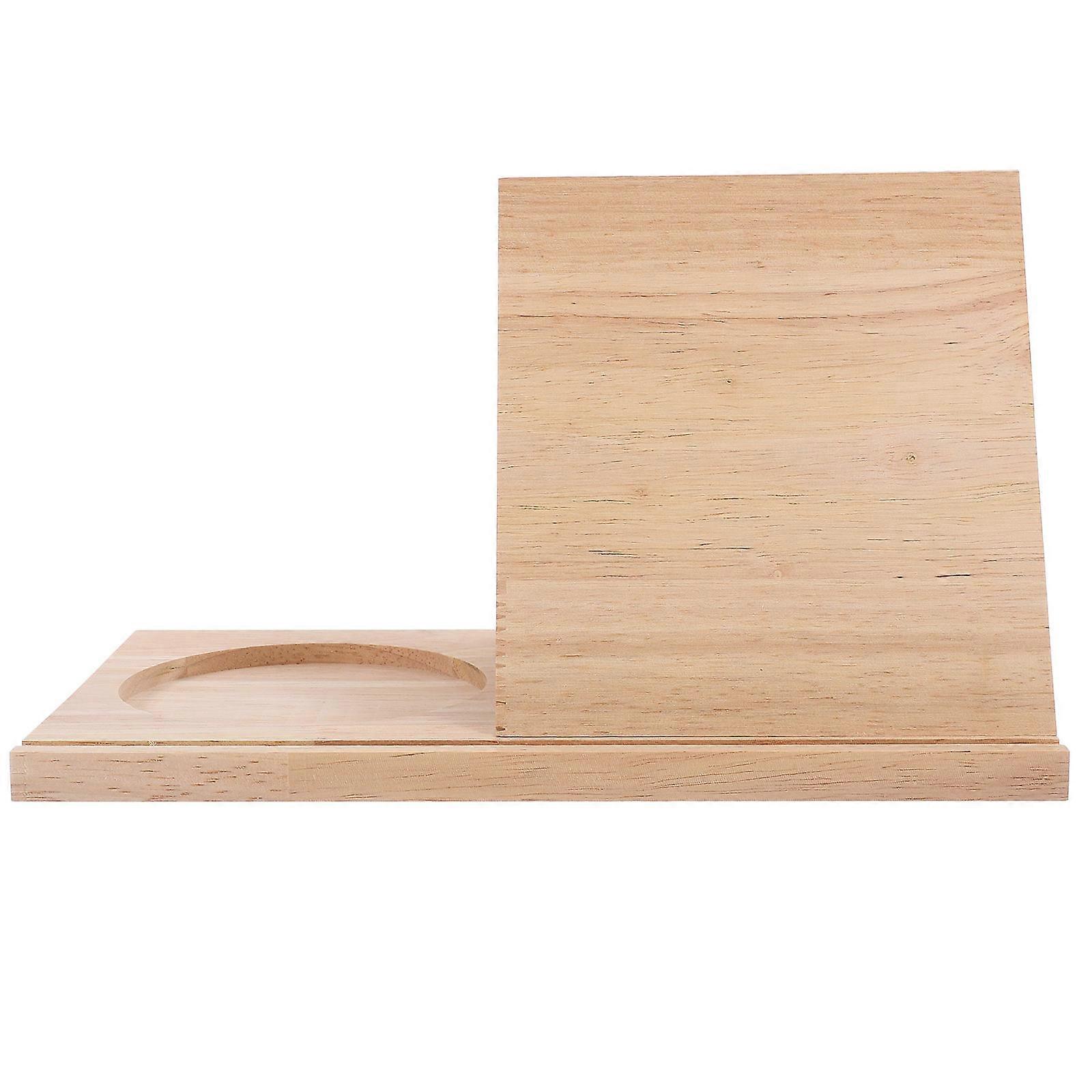 Wooden Triangle Book Stand with Page Holder for Home