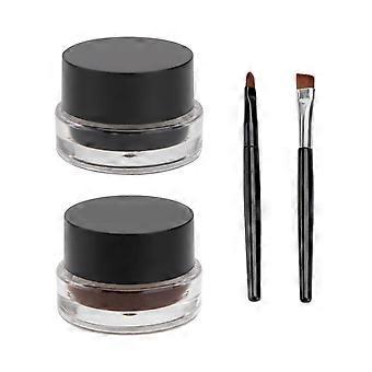 Gel-Eyeliner und Augenbrauenpuder, wasserfest, Set für Damen-Make-up, 2-teilig