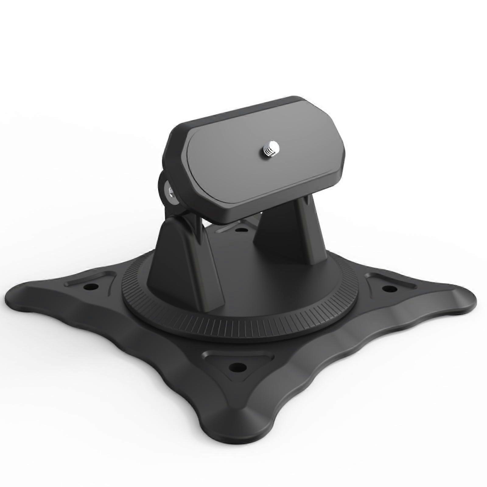 360 Degree Rotating Projectors Bracket With 1/4Inch Mounting Thread AntiVibration Holder Black For Home Theater