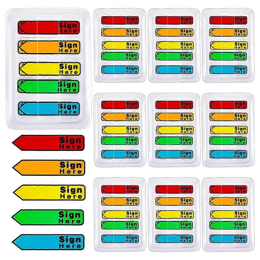 1000 Pieces Sign Here Date Tabs Sign Here Date Stickers Flags Please Message Flags for Office Notebook Annotating Books