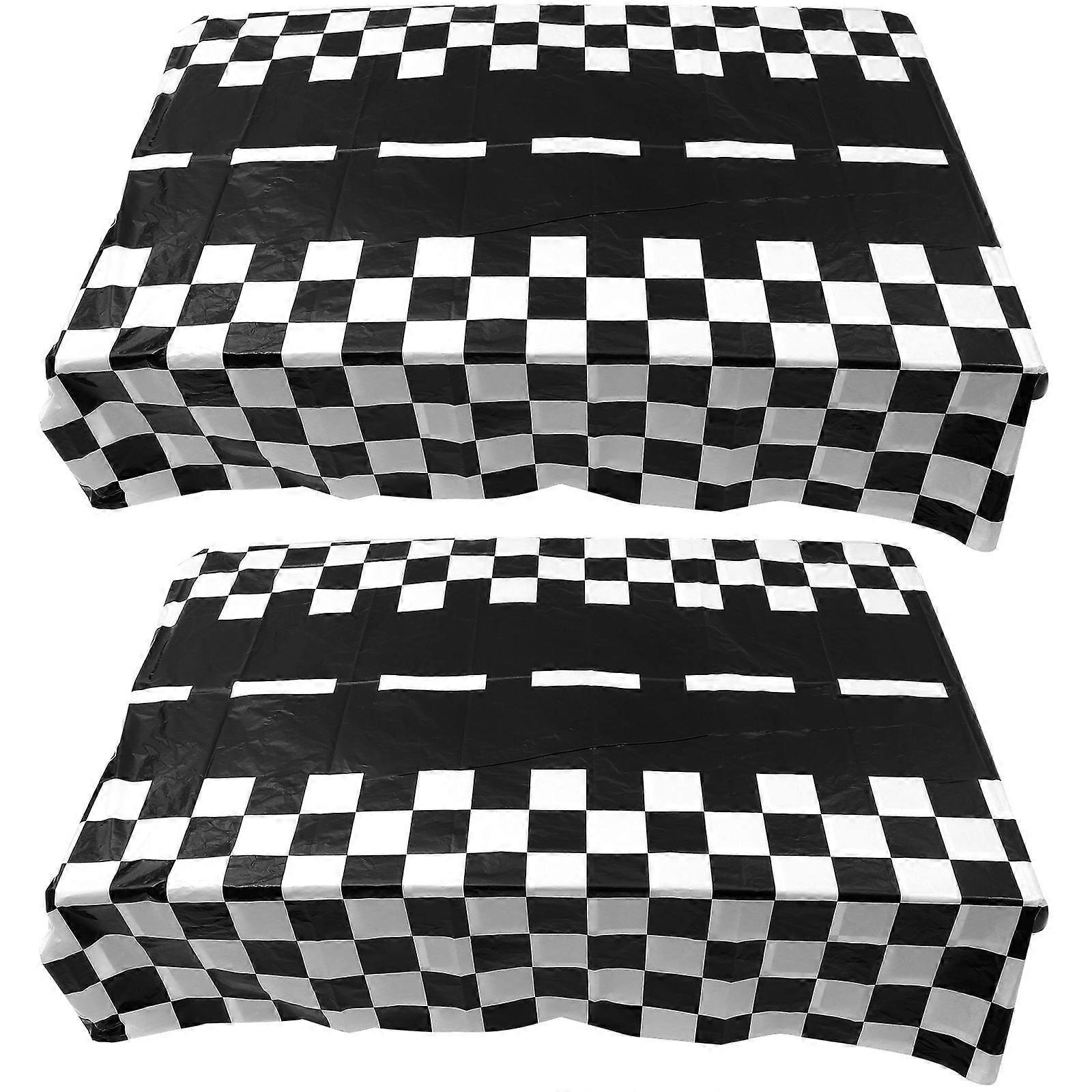 Decorative Tablecloth for Protection 4Pcs Checkered Picnic Table Cloth