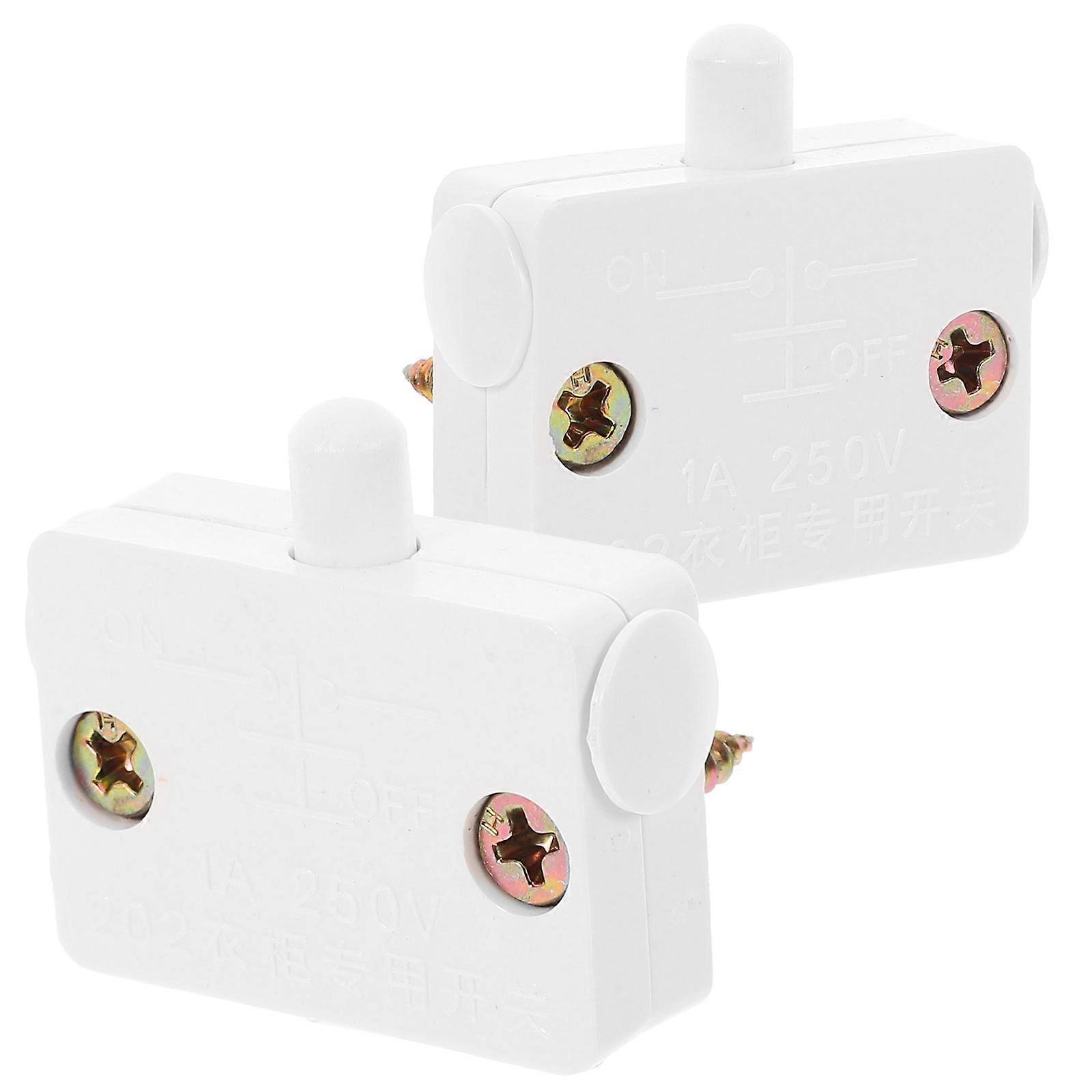 Automatic Closet Light Switch with Touch Sensor for Wardrobe Doors 2 Pieces White Outdoor Use