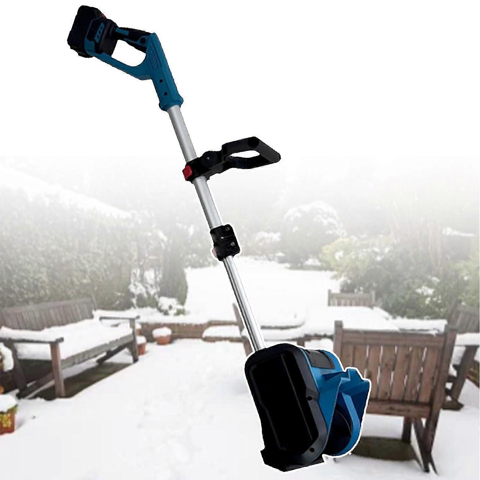 21V Cordless Snow Blower with Battery, Powerful 26ft Throw, Adjustable Handle for Driveway