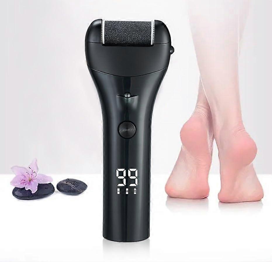 Electric Callus Remover Waterproof USB Rechargeable Pedicure Foot File with 3 Quartz Rollers