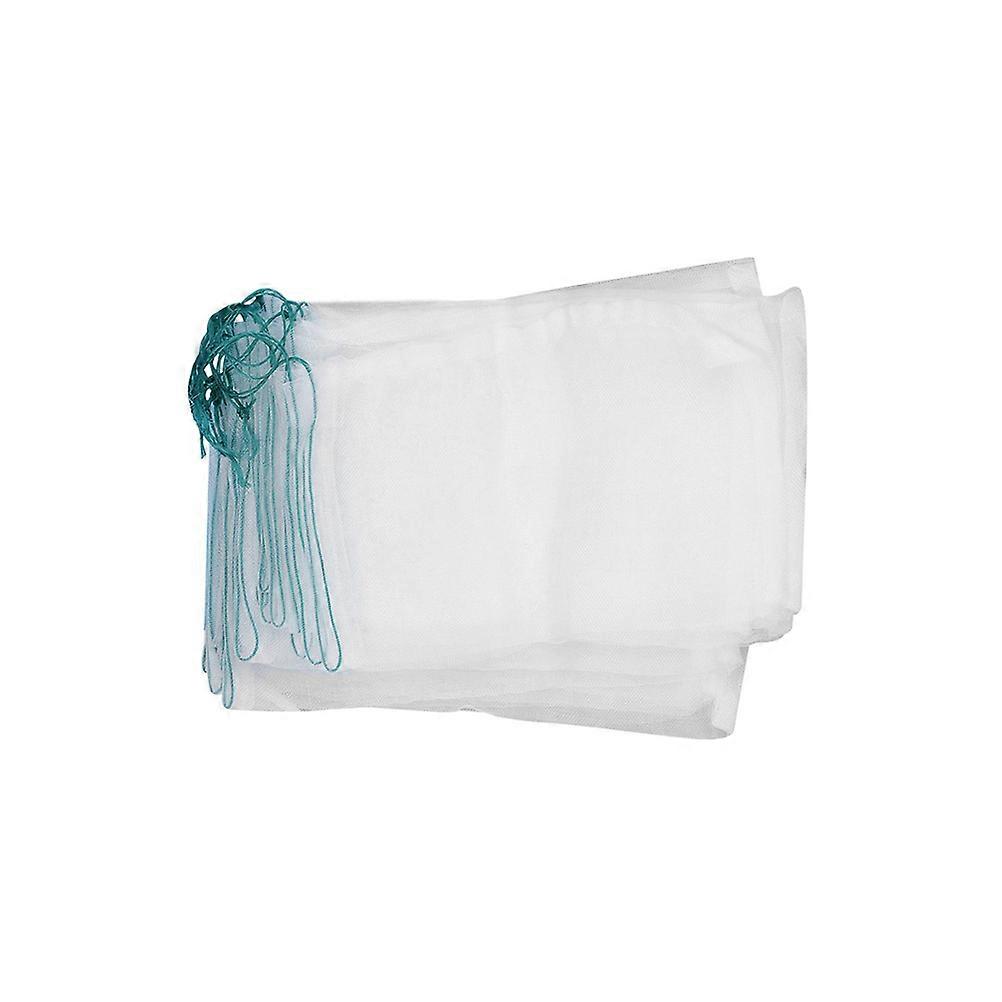 Nylon Fruit Mesh Bags for Fruit Protection 50Pcs White Drawstring