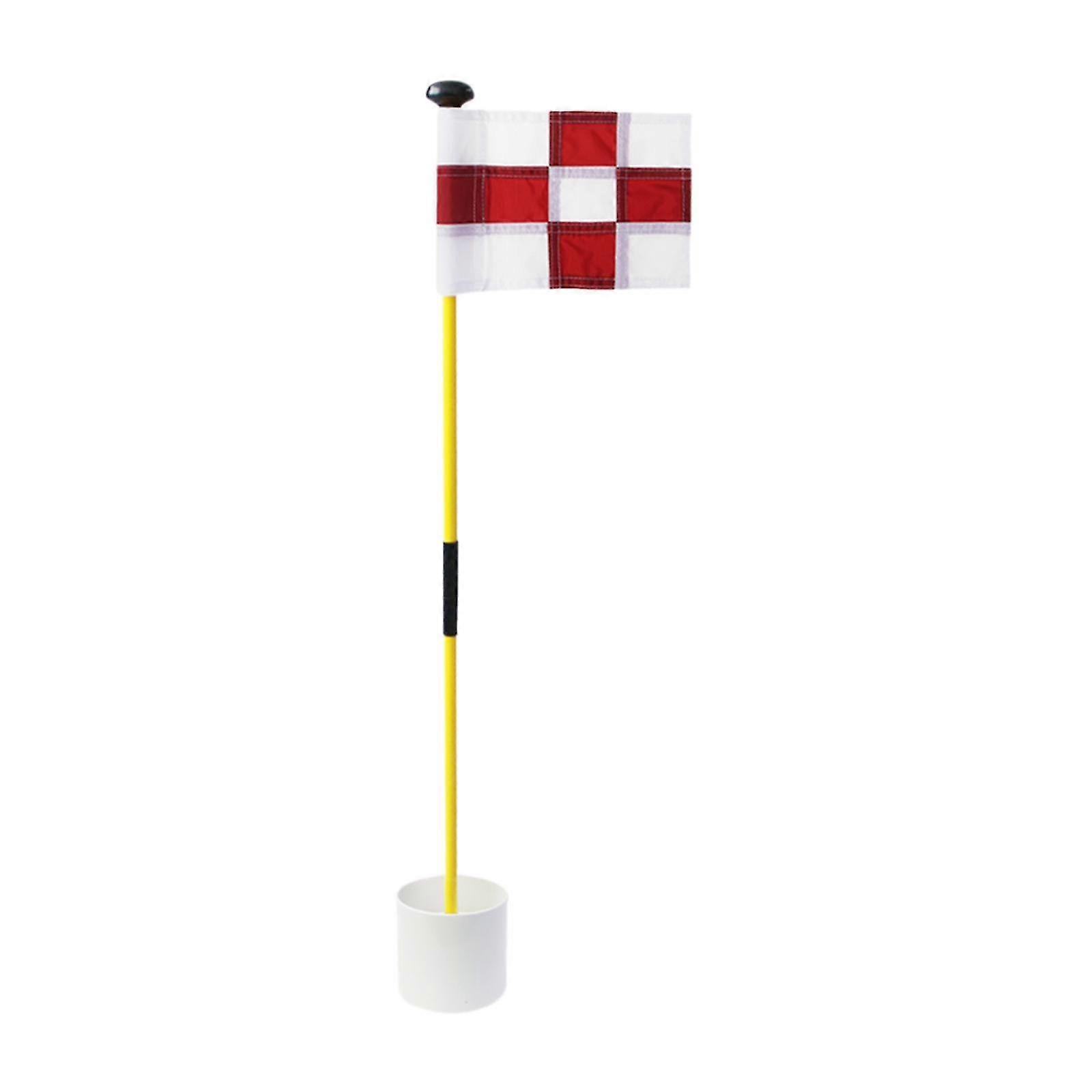 2025 Backyard Practice Golf Hole Pole Flag Cup Stick Folding Putting Flagstick White