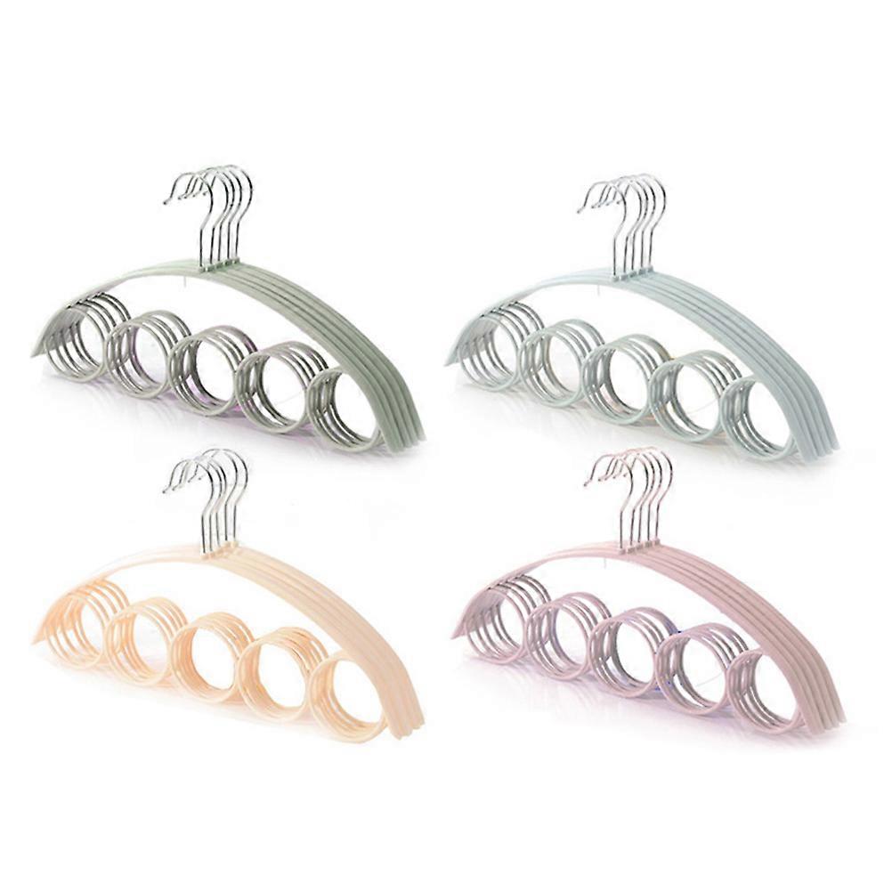 Scarf Tie Rack 4Pcs Plastic Hanger for Hanging Use Beige