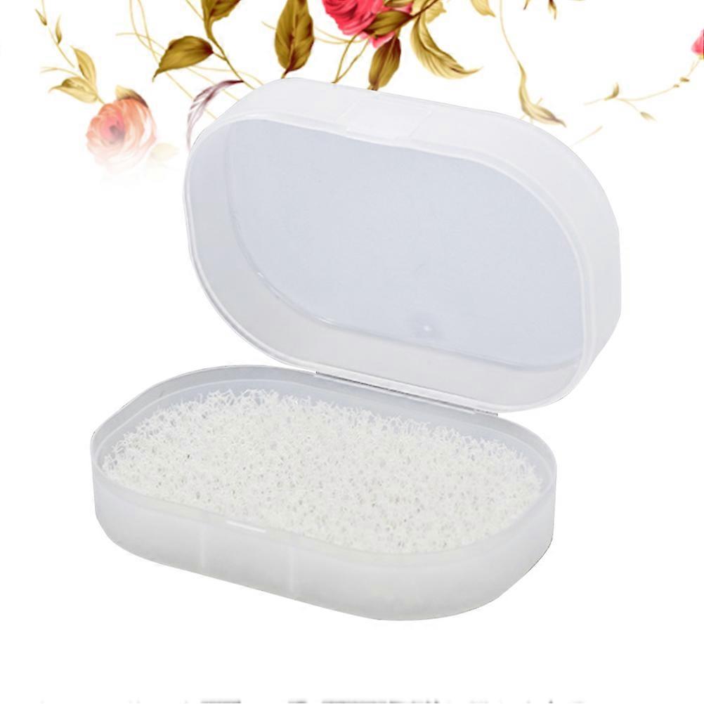 2Pcs Plastic Soap Box for Soap Storage with Drainage Design White